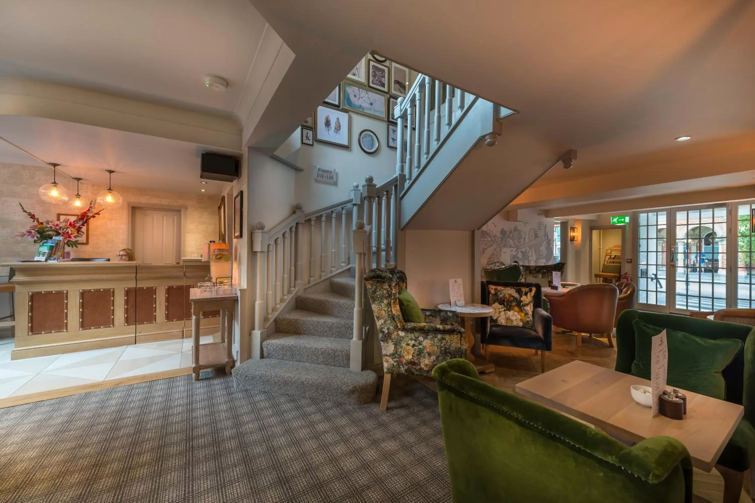 Lobby/Reception in The Three Swans Hotel, Hungerford, Berkshire