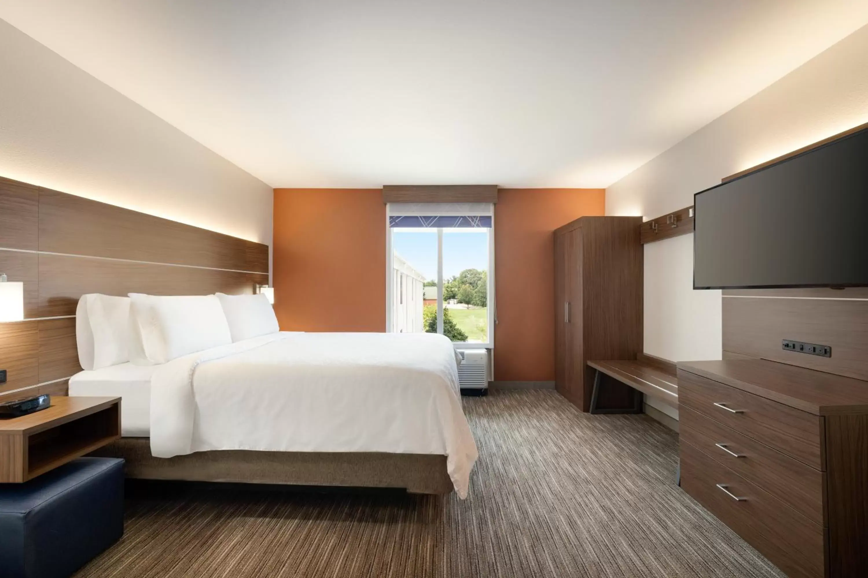 Bedroom in Holiday Inn Express Hotel & Suites Auburn - University Area, an IHG Hotel