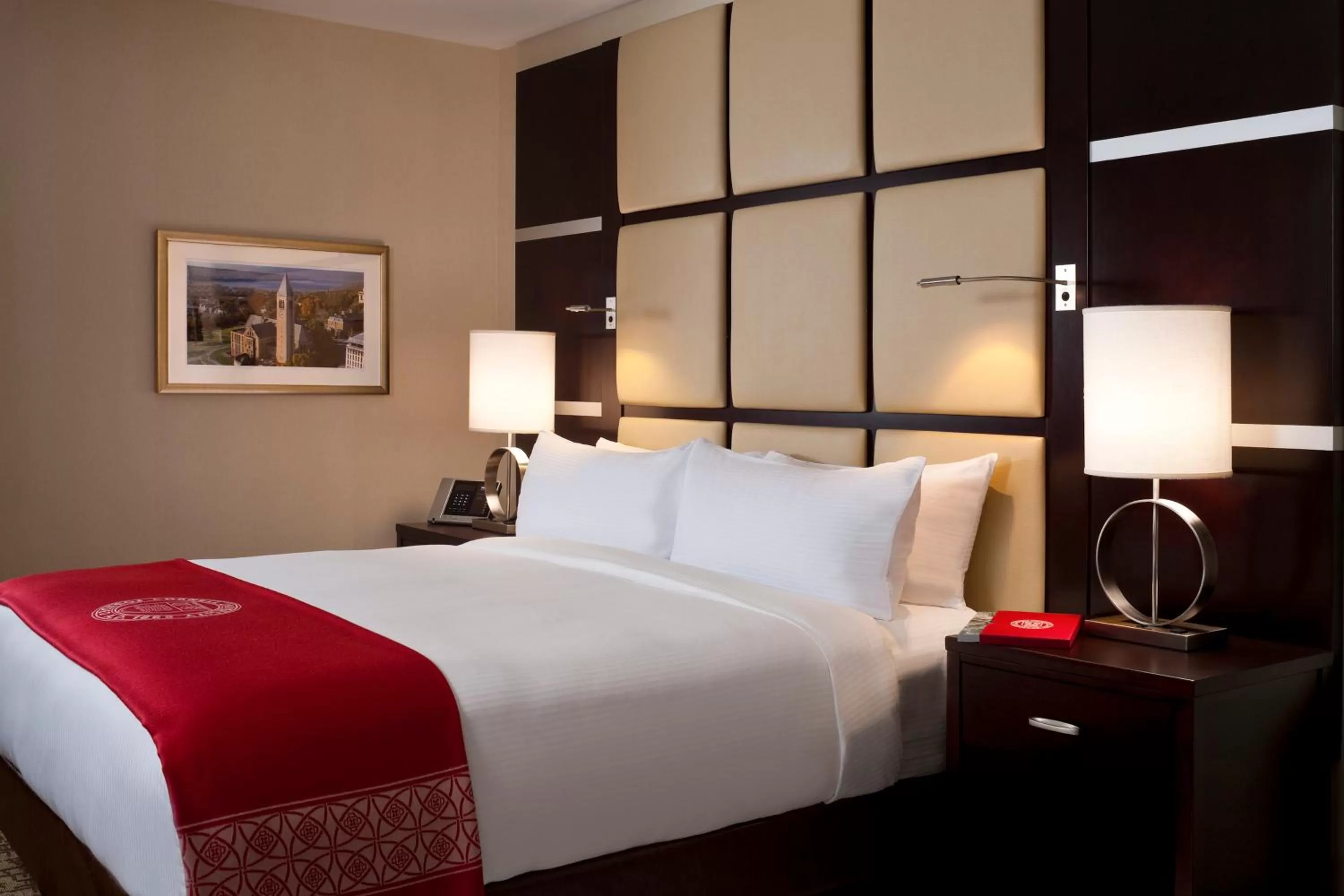 Bed in The Statler Hotel at Cornell University