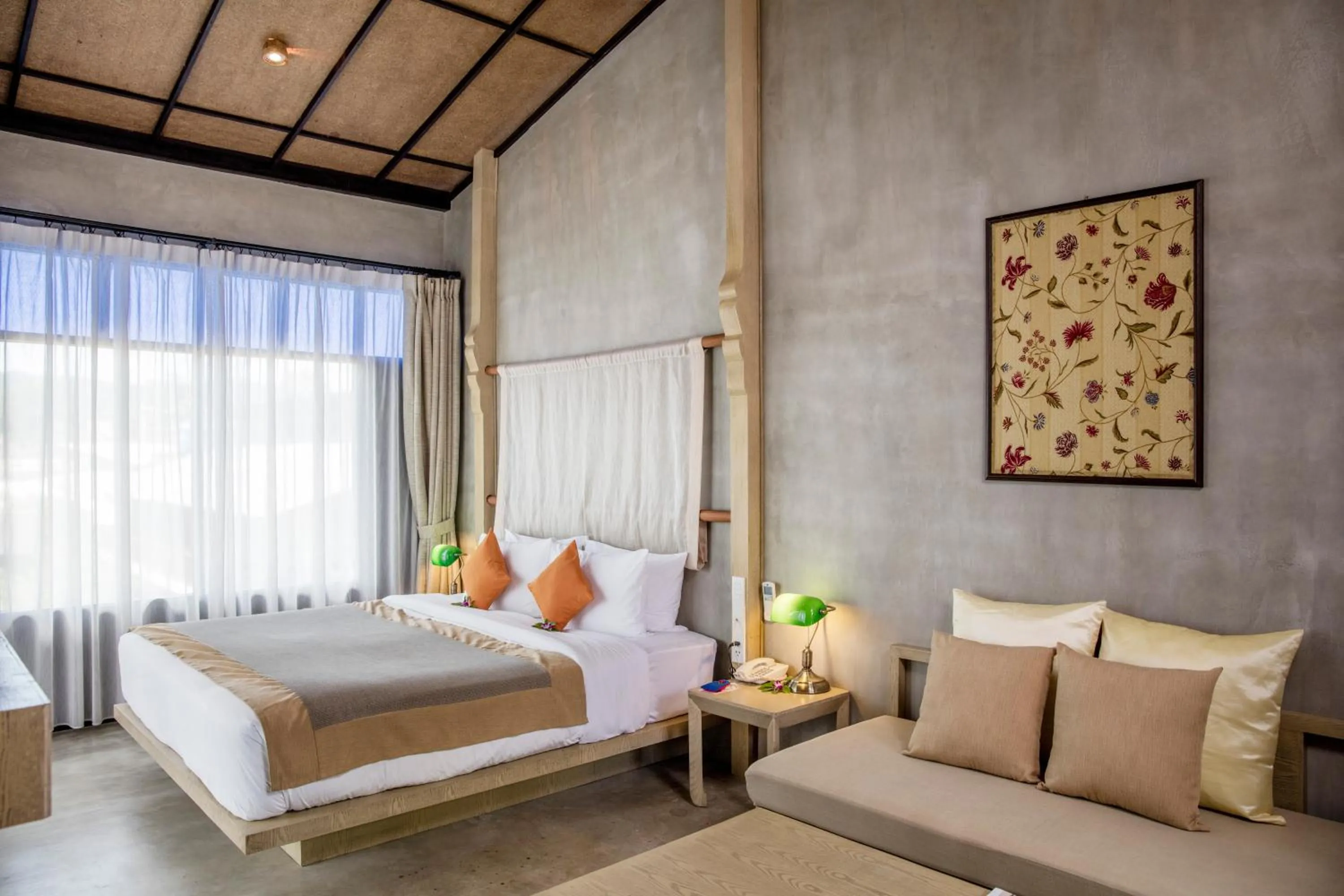 Seating area, Bed in Chura Samui - SHA Plus
