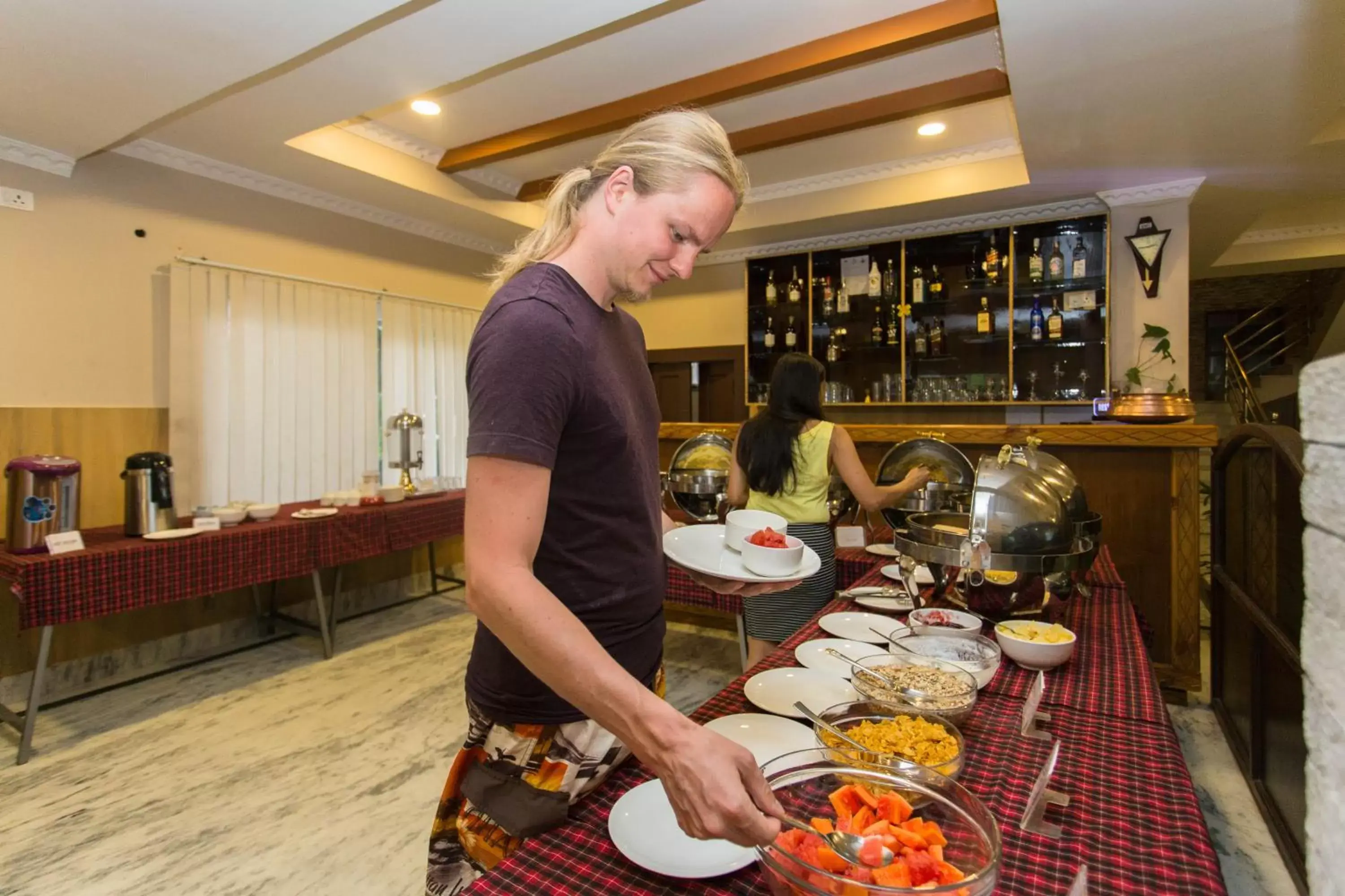 Buffet breakfast in Pokhara Choice Inn