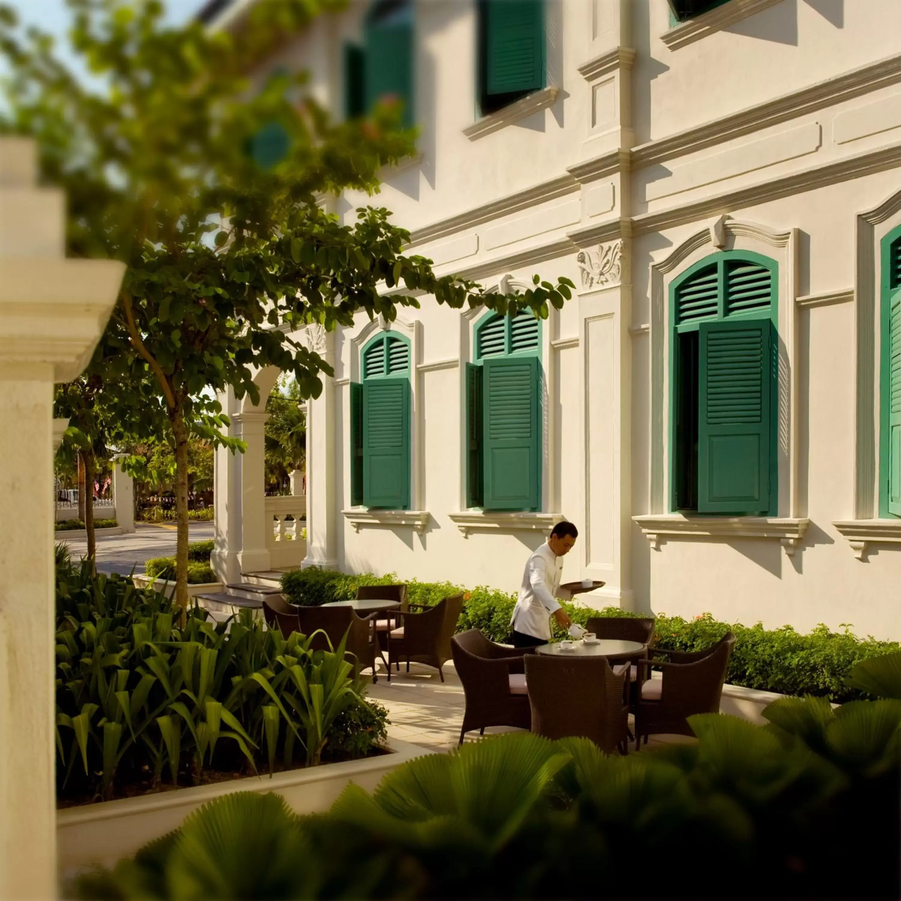 Patio in The Majestic Malacca Hotel - Small Luxury Hotels of the World