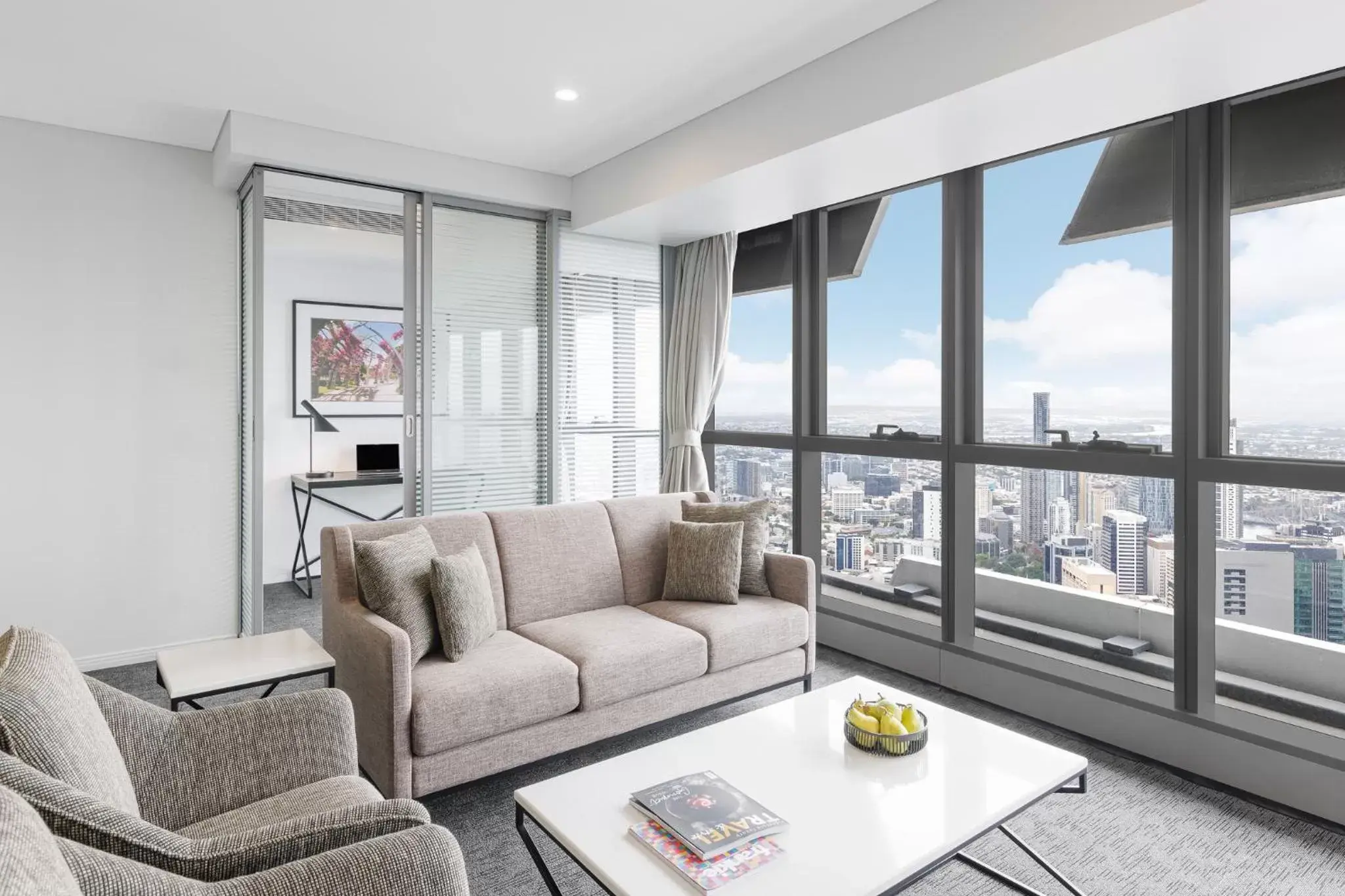 Seating Area in Meriton Suites Herschel Street, Brisbane