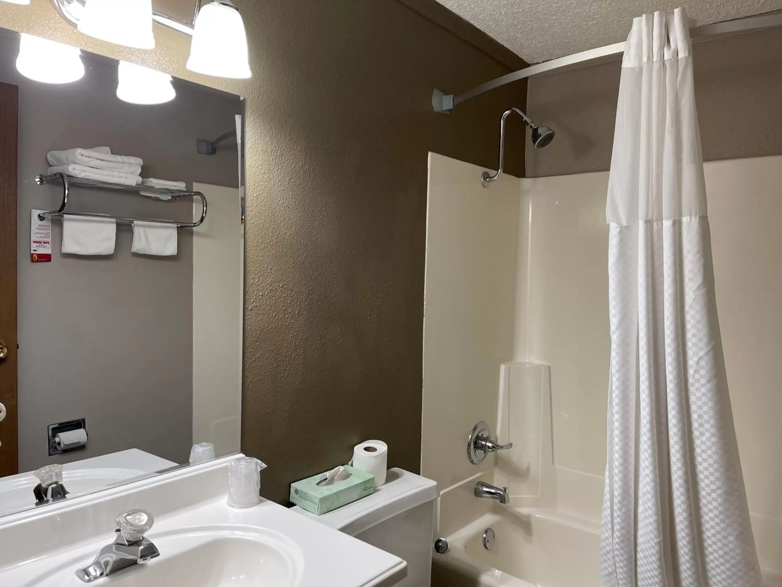 Bathroom in Super 8 by Wyndham Bismarck