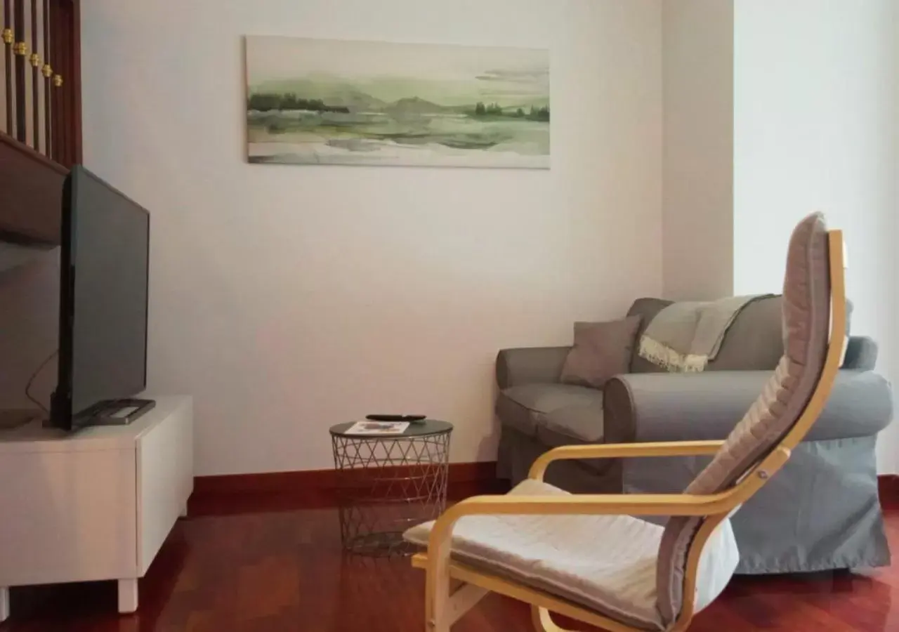 Communal lounge/ TV room, Seating Area in Cies Suitel Lopez de Neira 28