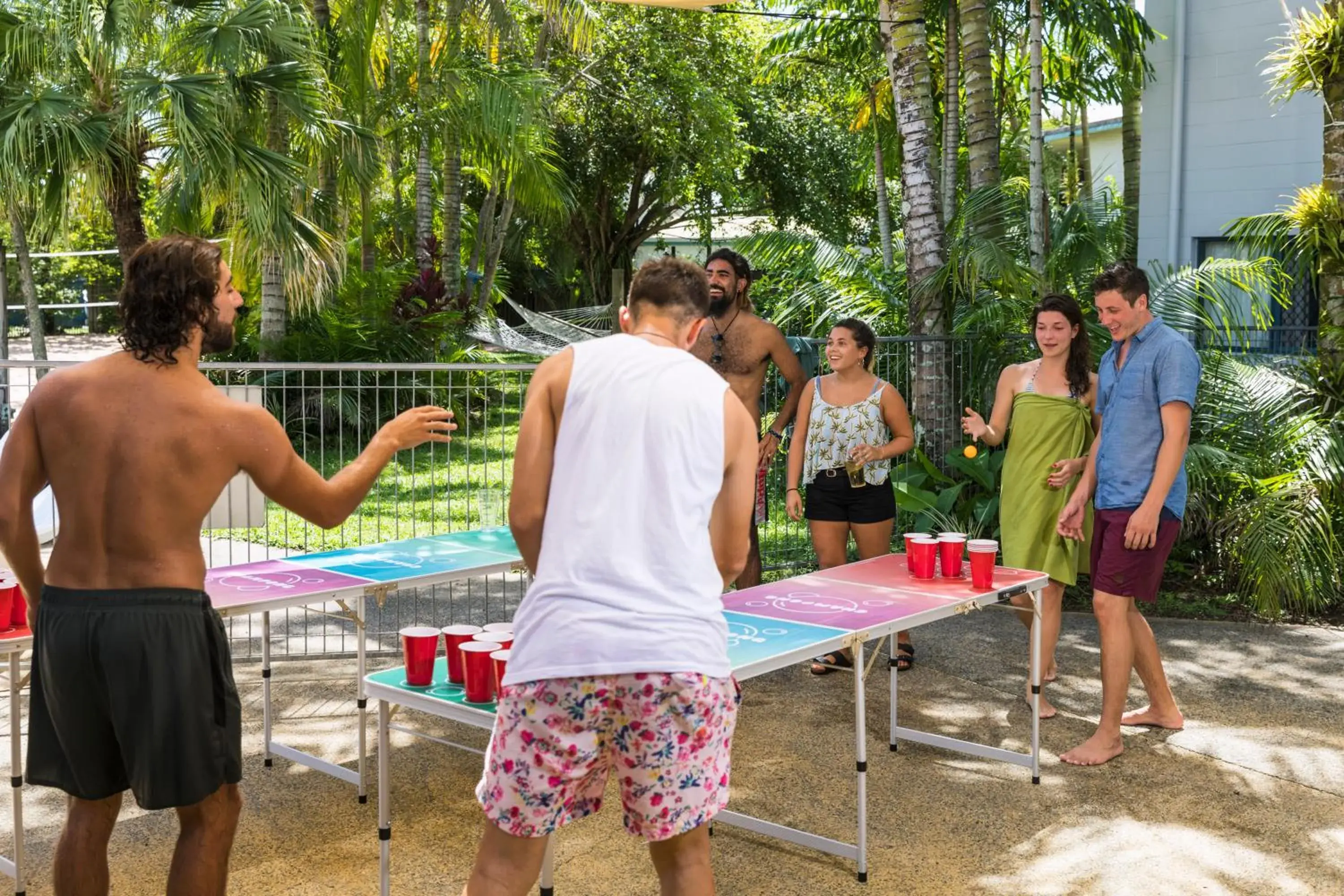 People, Table Tennis in Summer House Backpackers Cairns