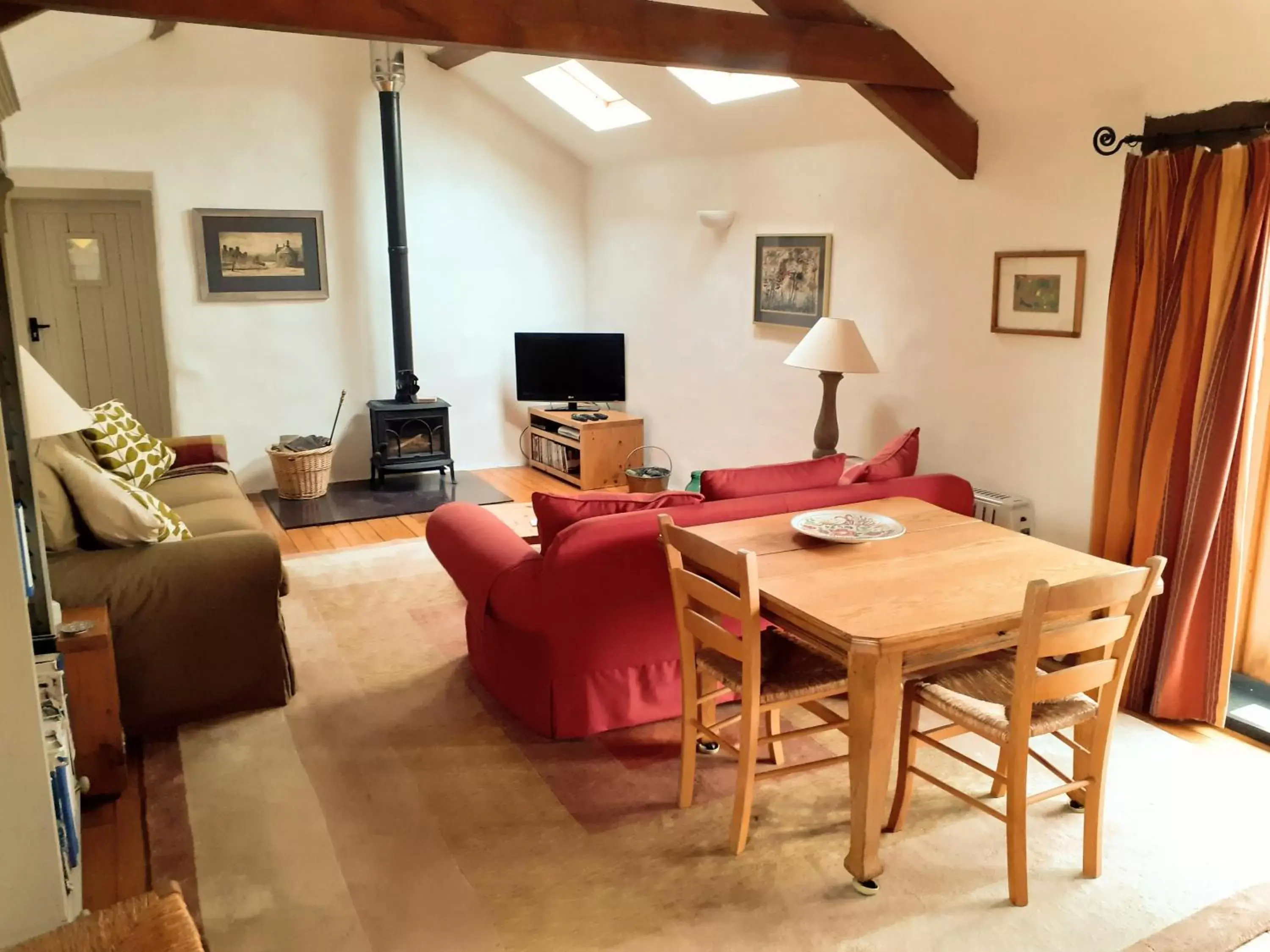 Living room in Bryn Teg Barn