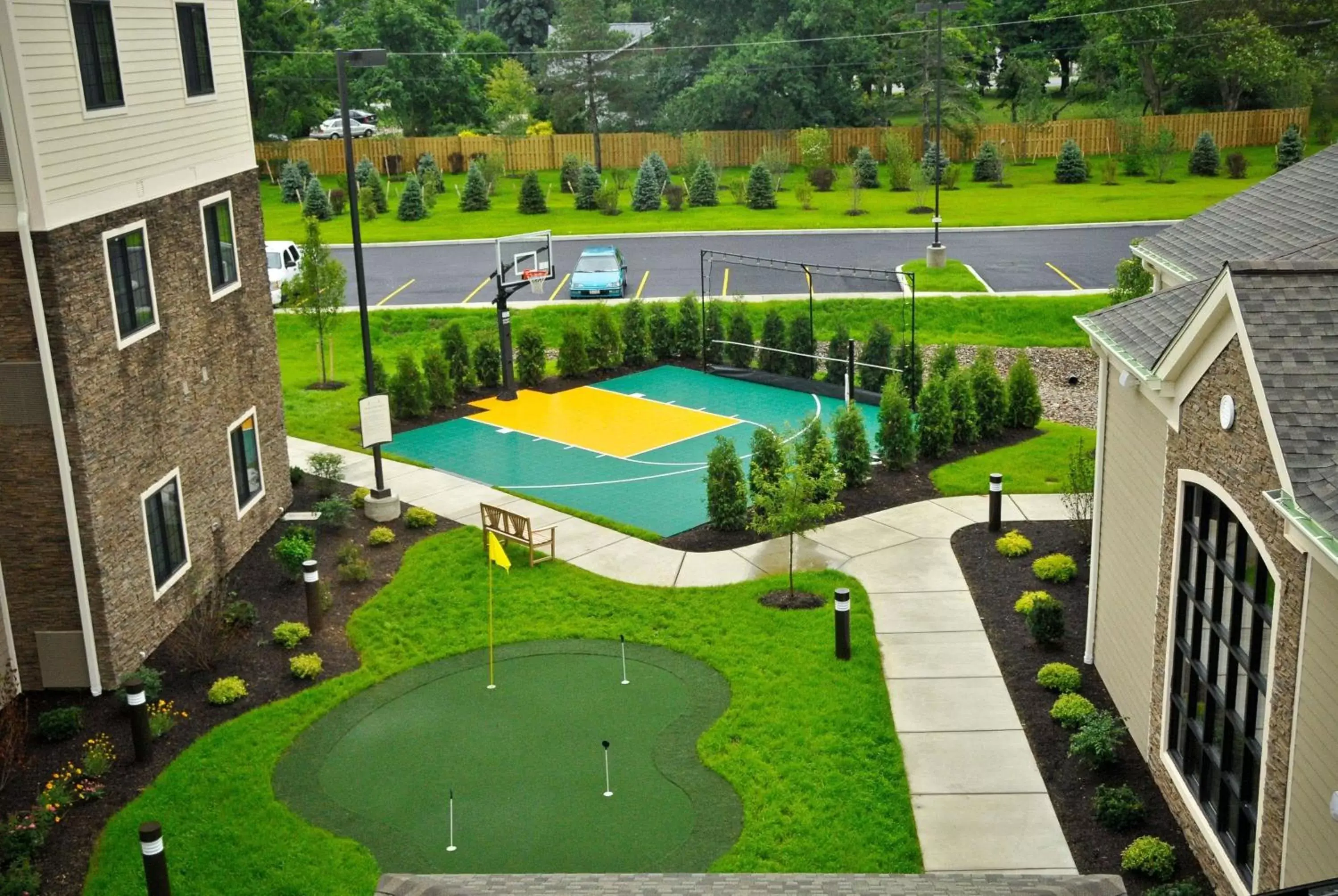 Property building, Pool View in Hawthorn Suites by Wyndham Williamsville Buffalo Airport
