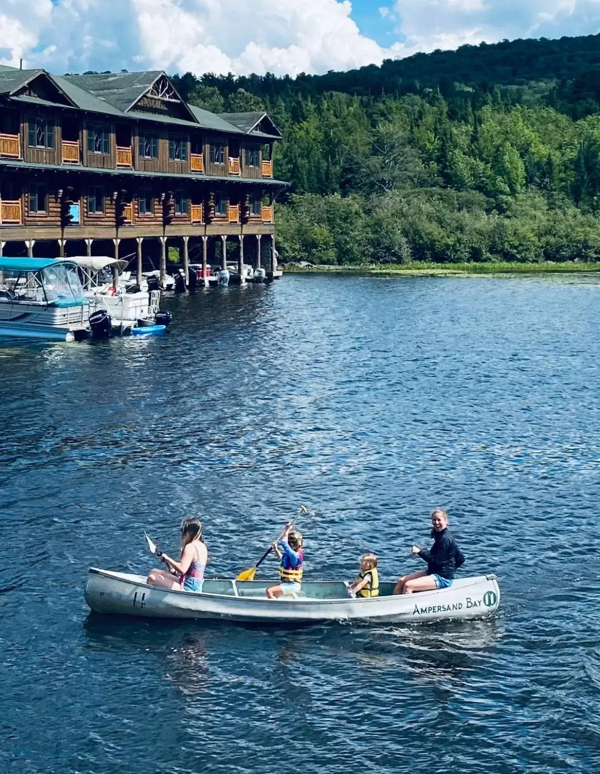 Canoeing in Ampersand Bay Resort