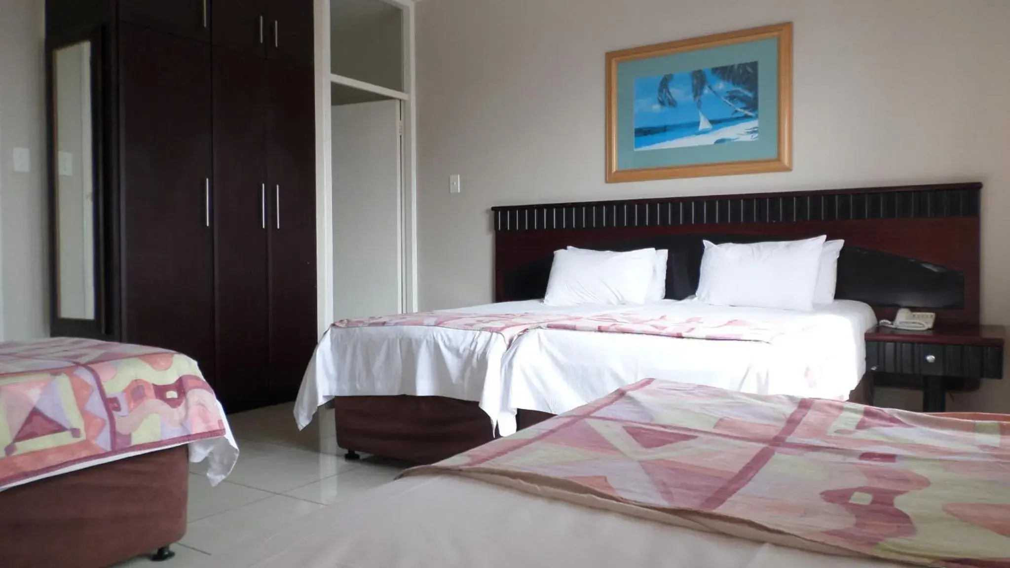 Bed in Coastlands Durban Self Catering Holiday Apartments