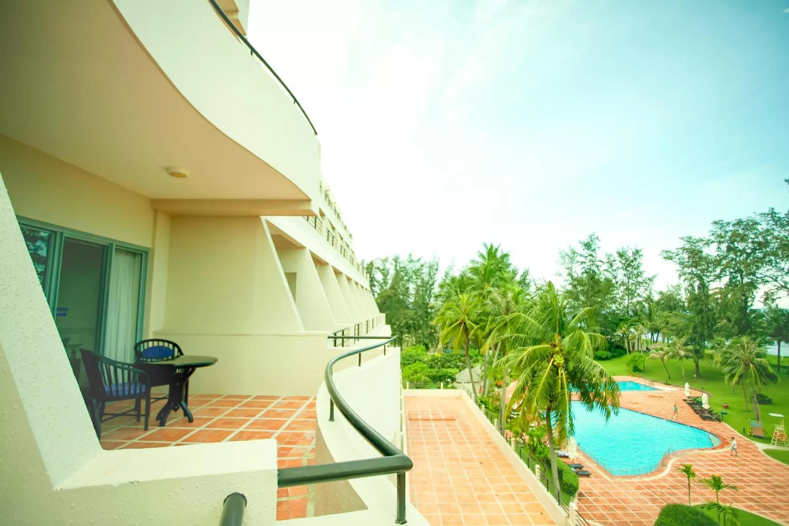 Balcony/Terrace, Pool View in Phan Thiet Ocean Dunes Resort