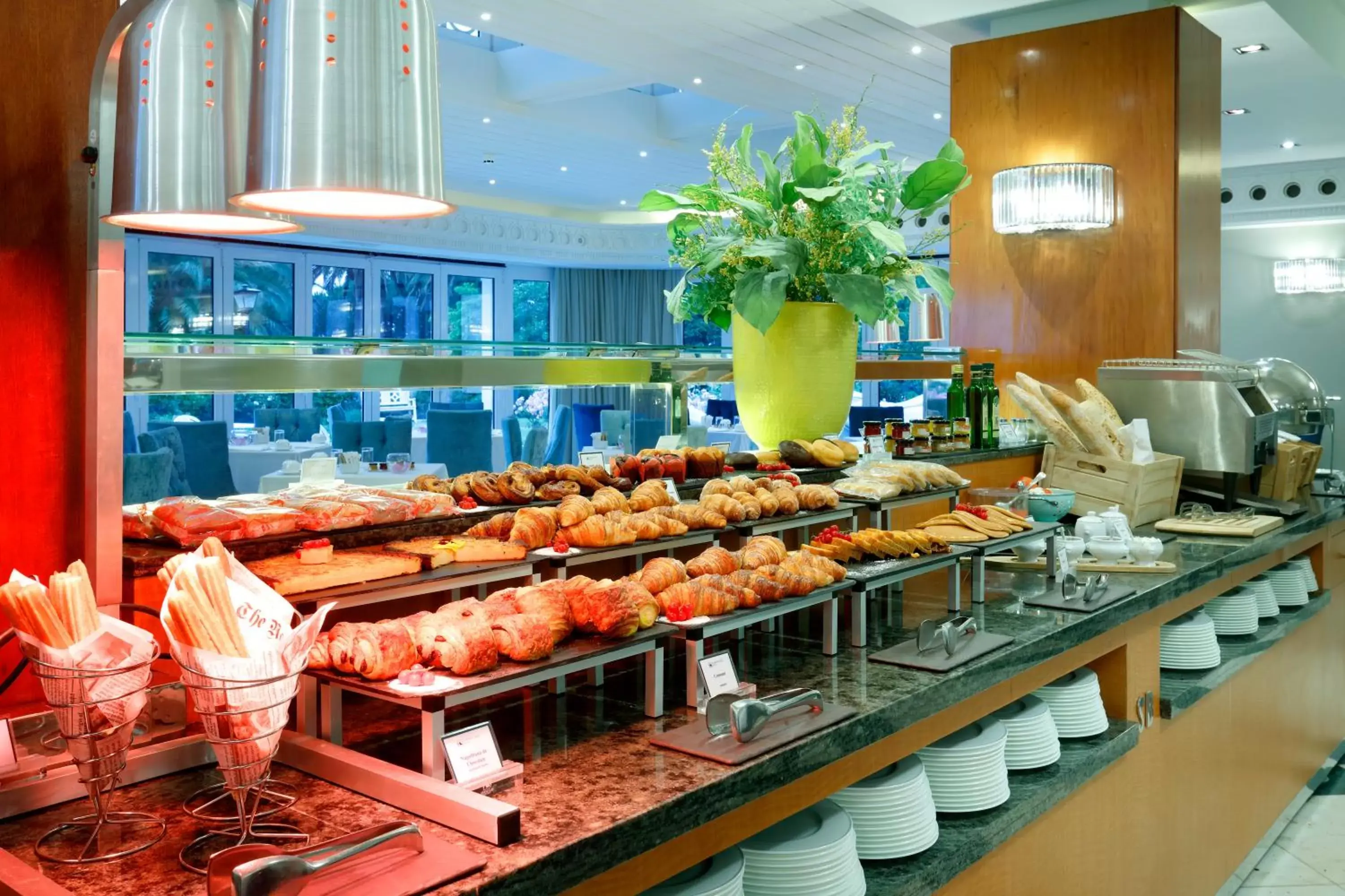 Buffet breakfast in Eurostars Hotel Real