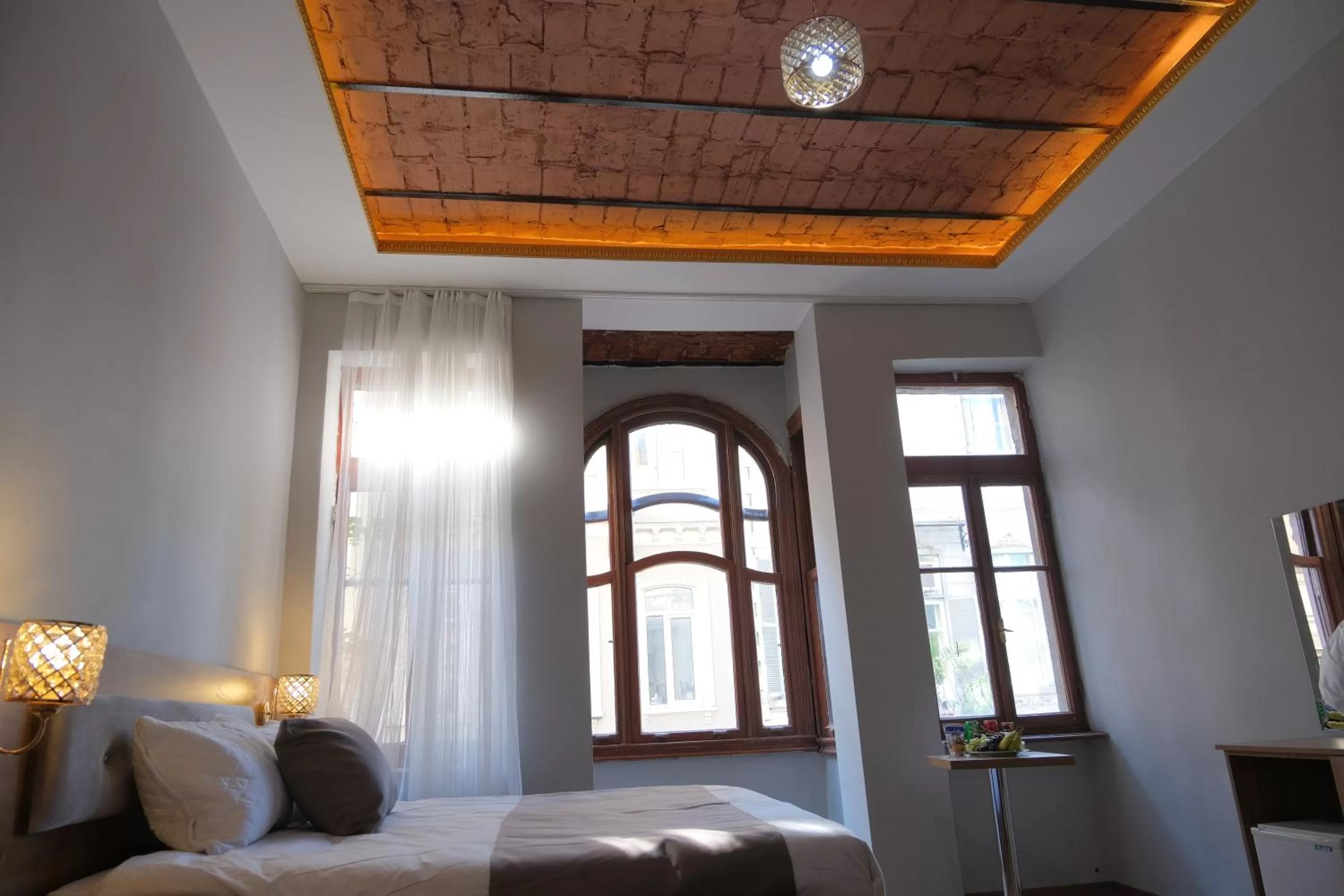 Property building, Bed in Adamantides Hotel