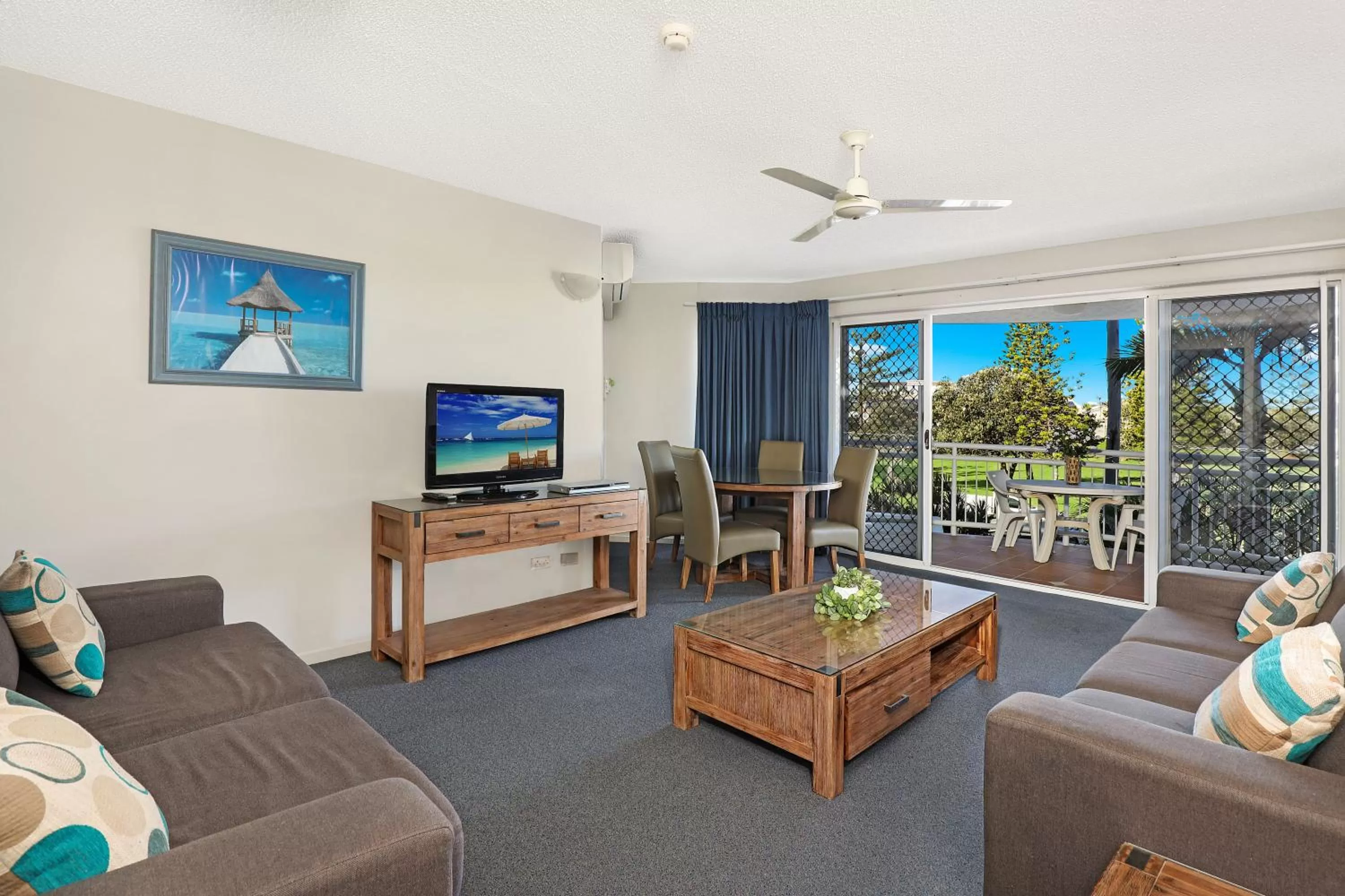 Living room in Beachside Resort Kawana Waters