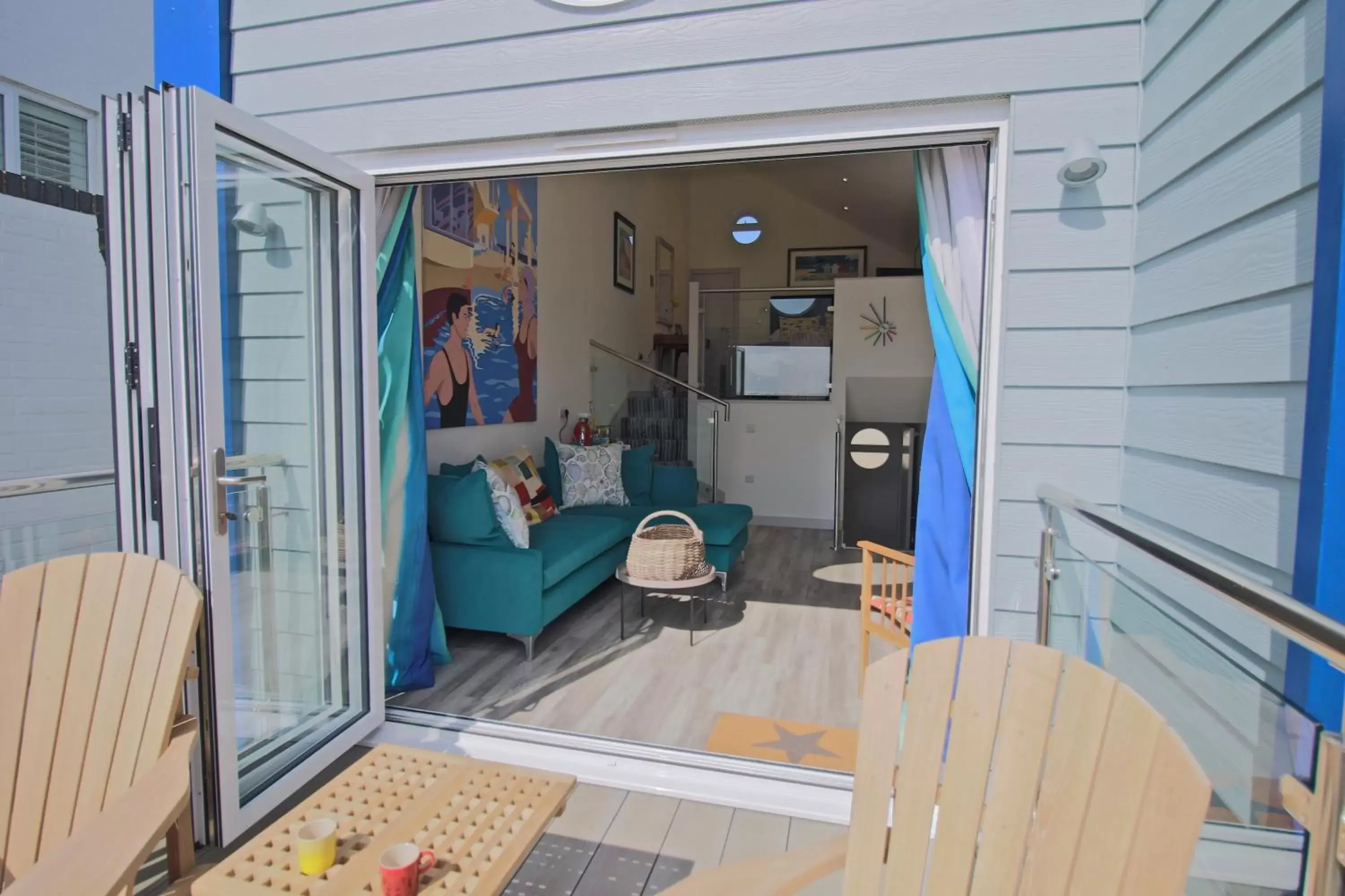 Seating area in Beach Hut Suites