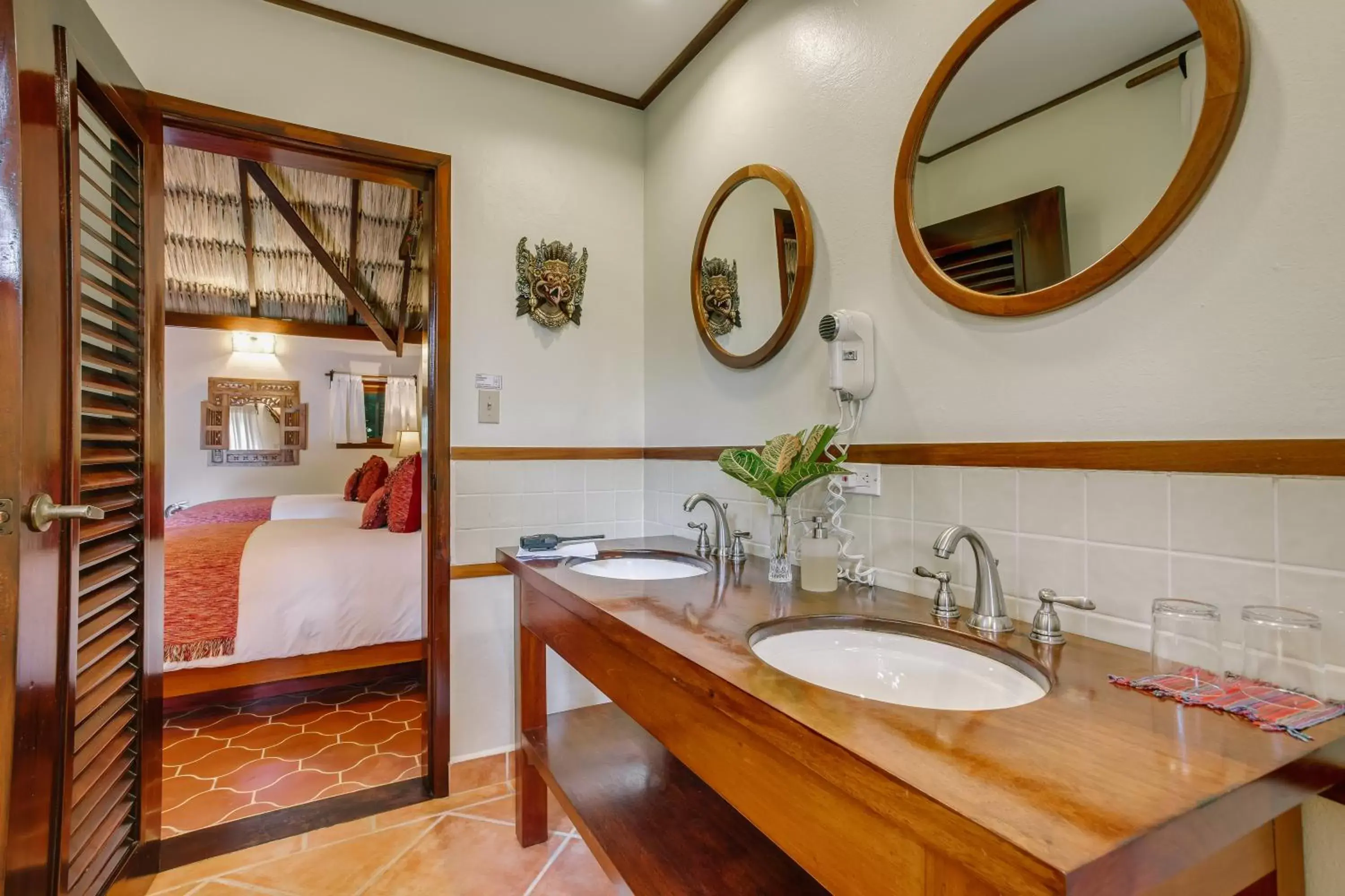 Bathroom in The Lodge at ChaaCreek Bathroom in The Lodge at ChaaCreek