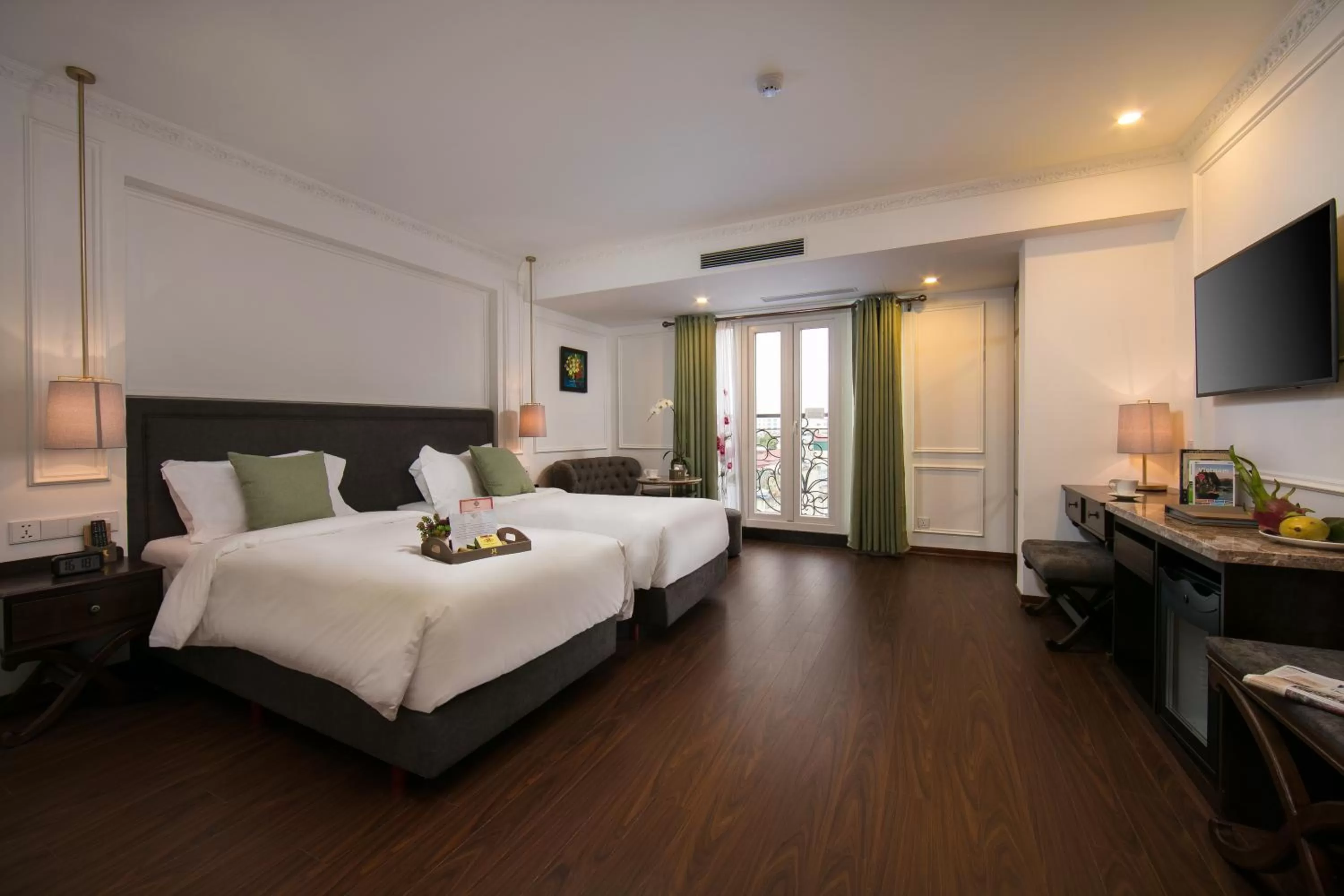 Photo of the whole room, Bed in Hanoi Allure Hotel