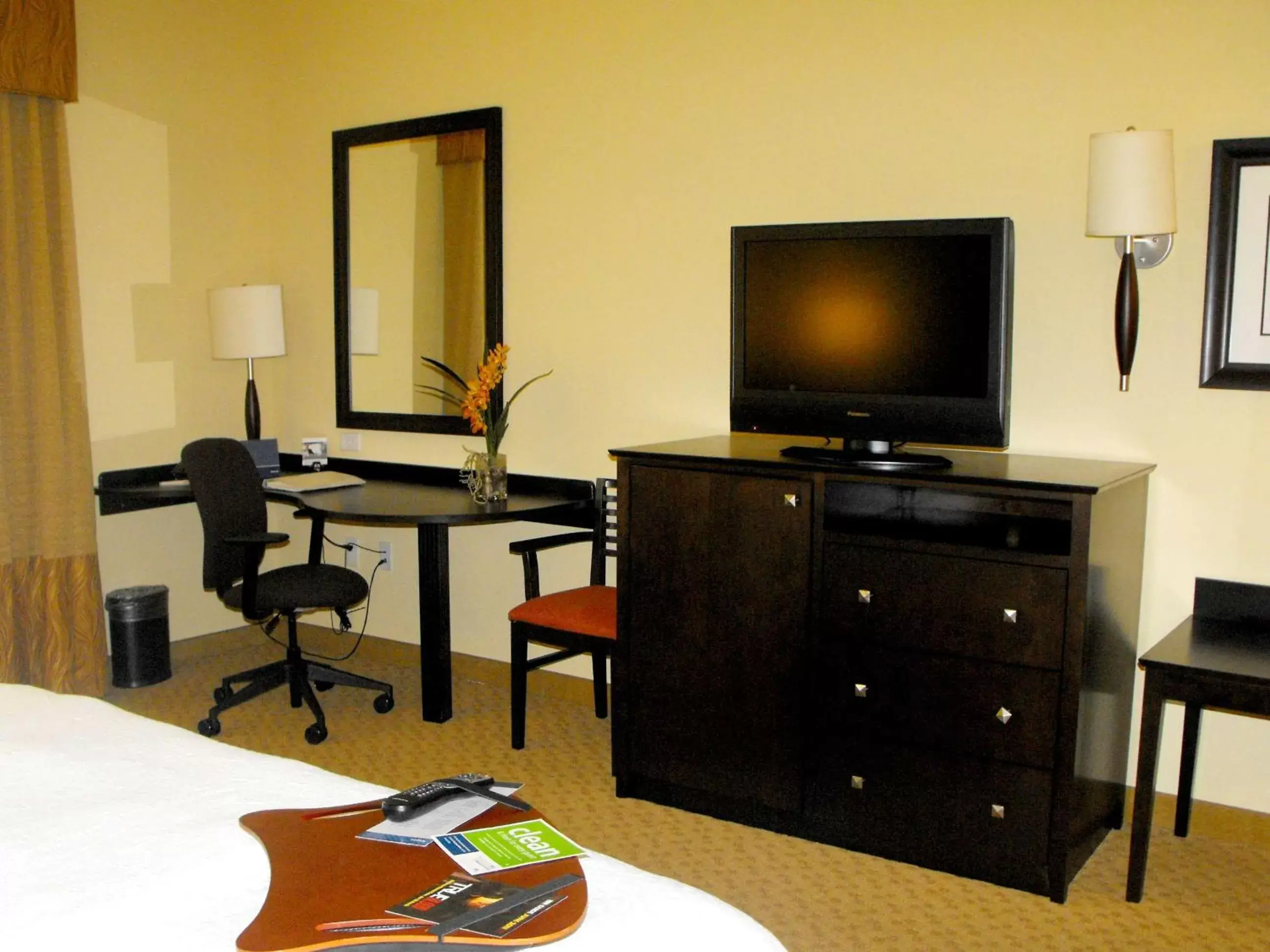 Bed, TV/Entertainment Center in Hampton Inn & Suites Homestead Miami South