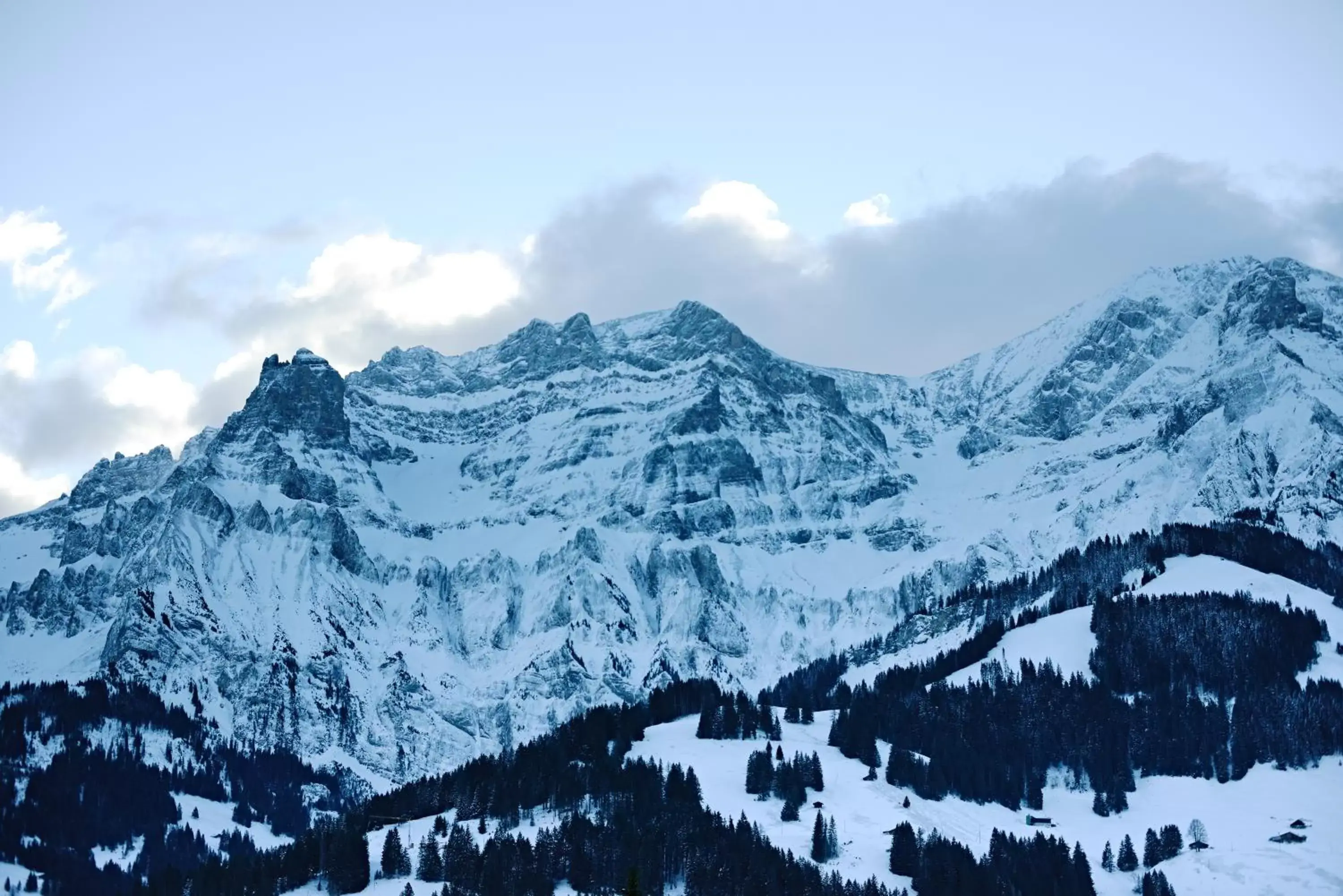 Mountain view, Winter in The Cambrian