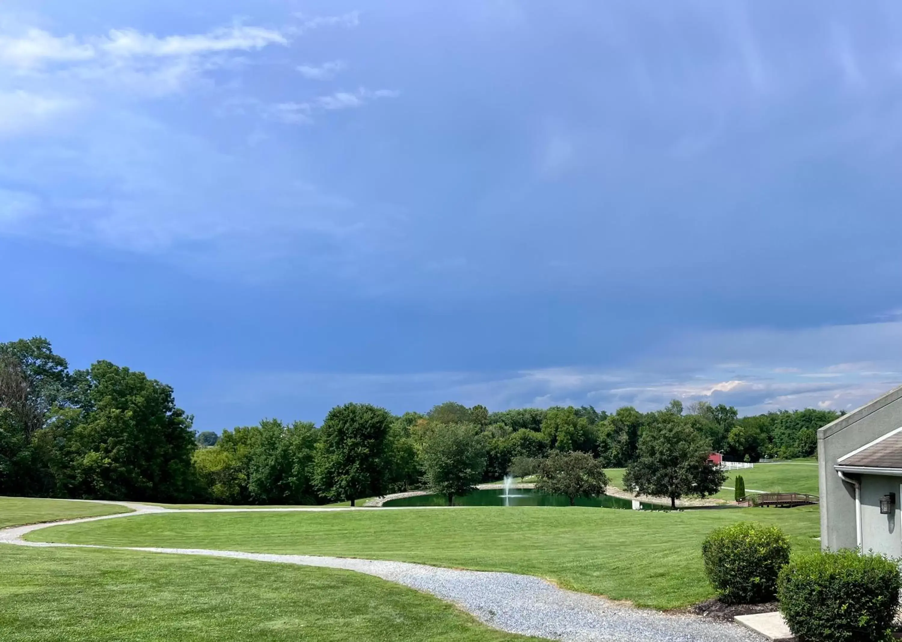 Lake view in The Inn at Hershey Farm