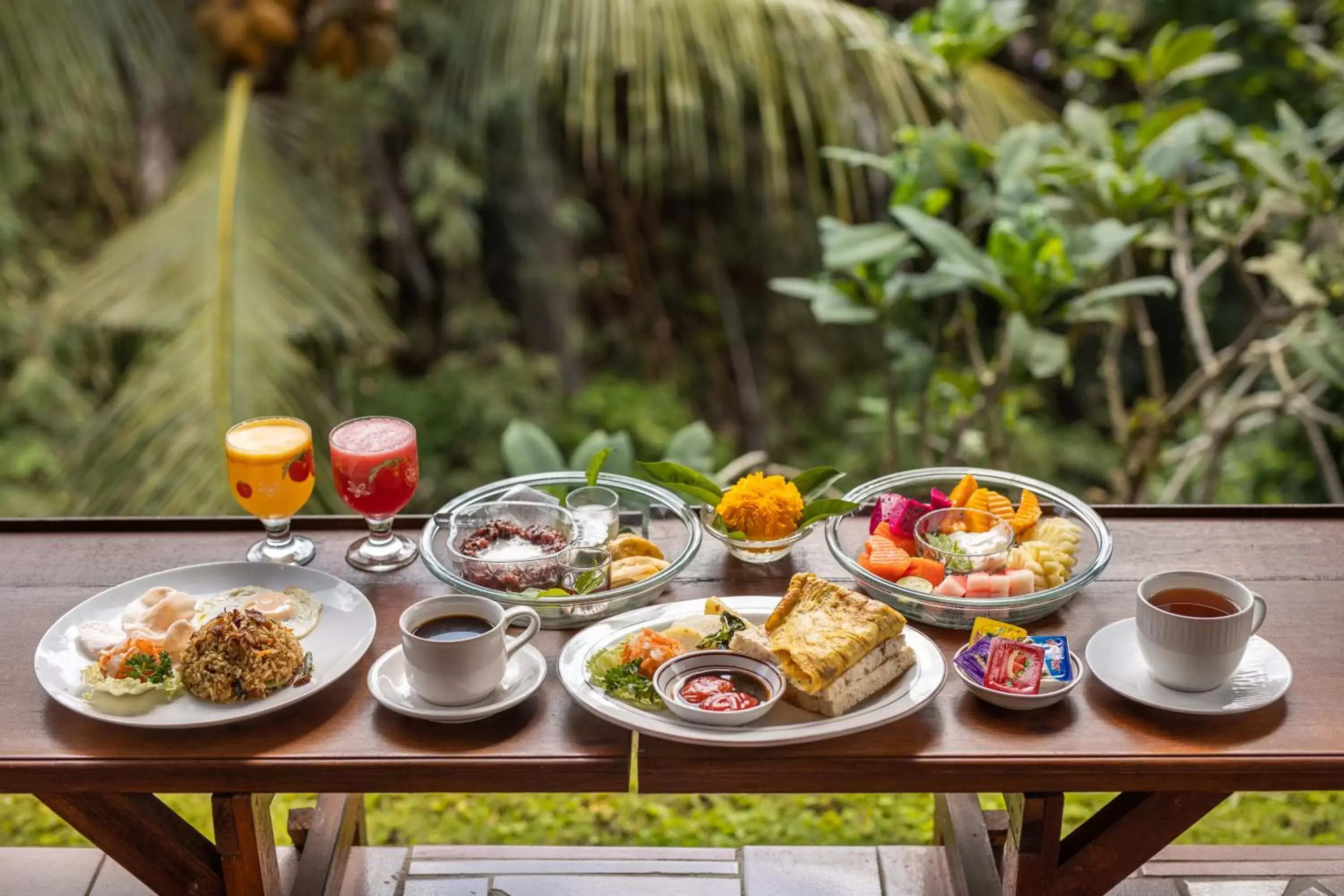 American breakfast in Ketut's Place Villas Ubud