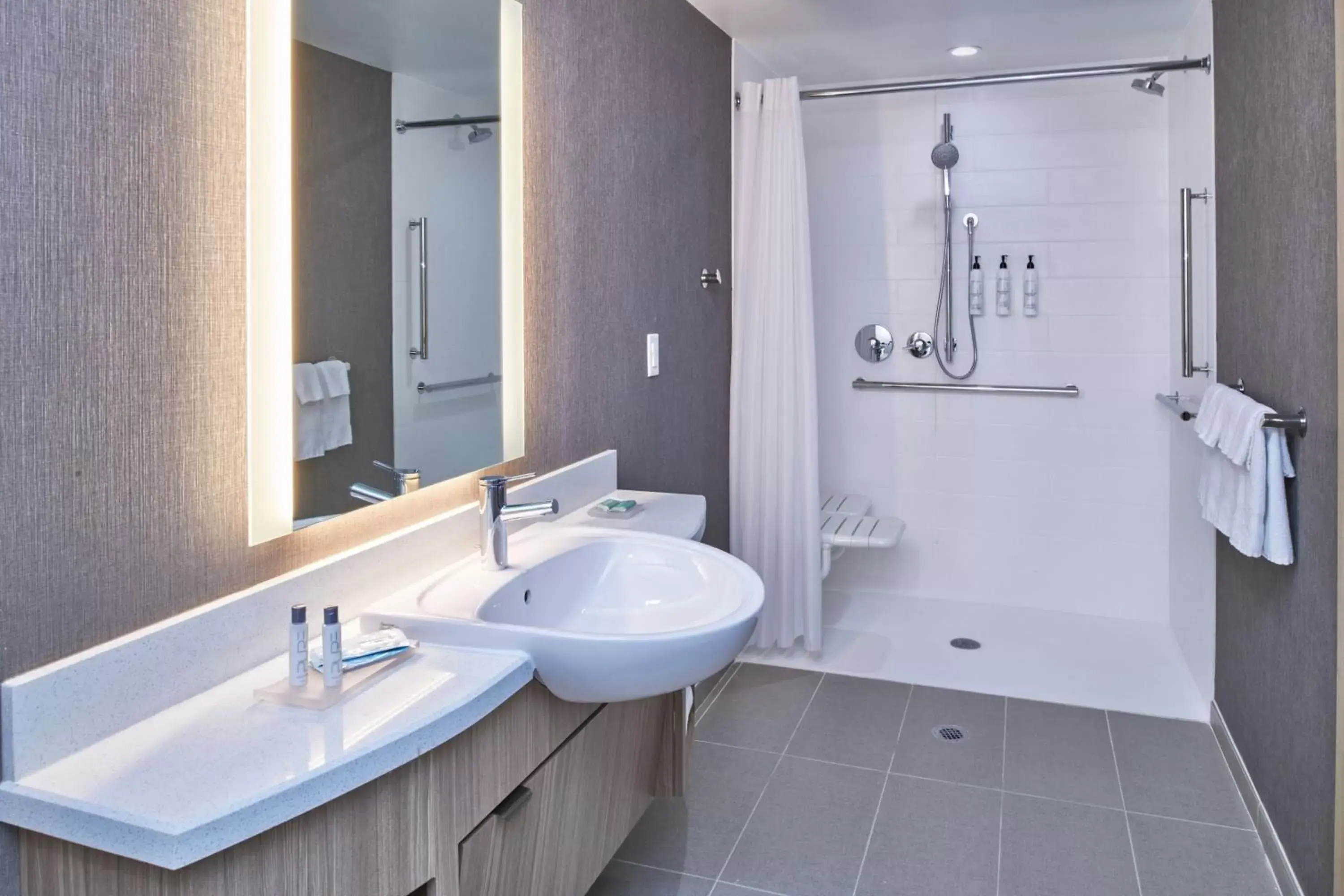 Bathroom in SpringHill Suites by Marriott Detroit Dearborn