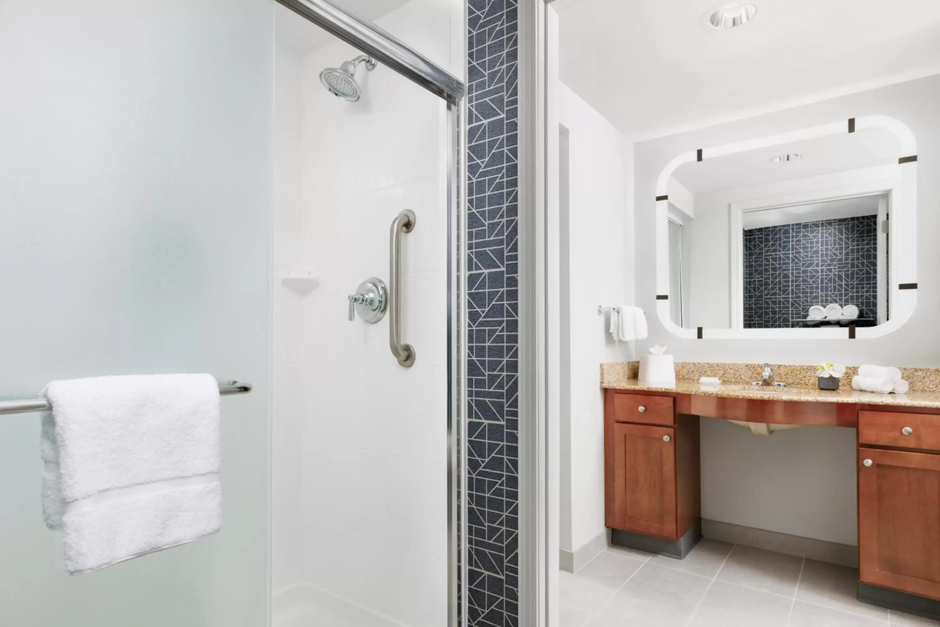 Shower, Bathroom in Homewood Suites by Hilton Portsmouth