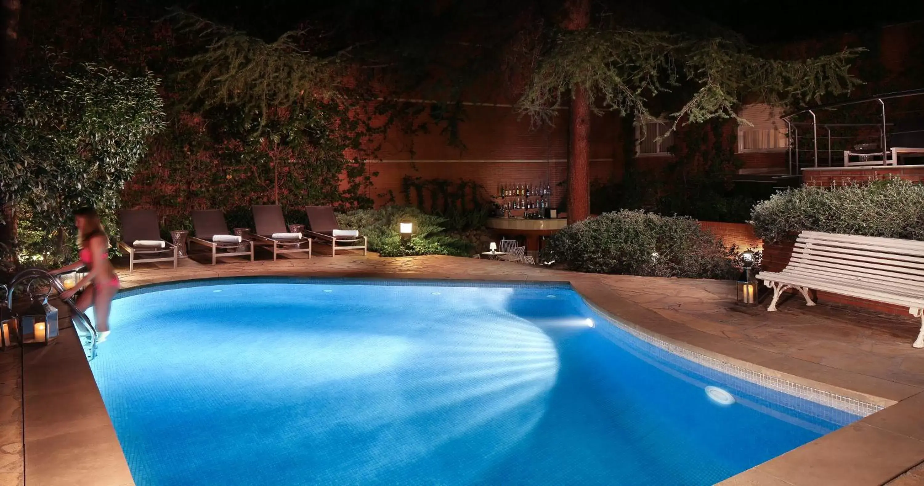 Patio, Swimming Pool in Hotel Balmes, a member of Preferred Hotels & Resorts
