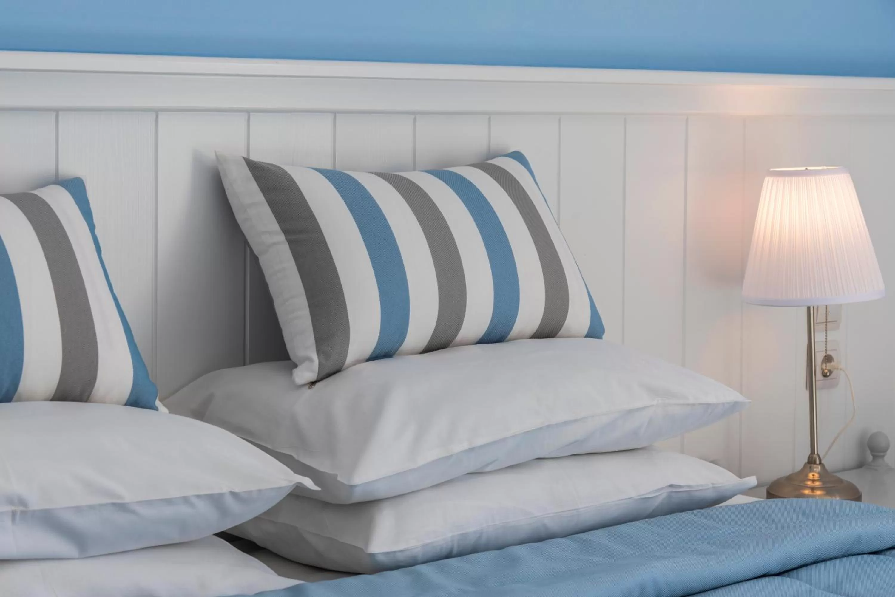 Bed in Naiades Marina Hotel