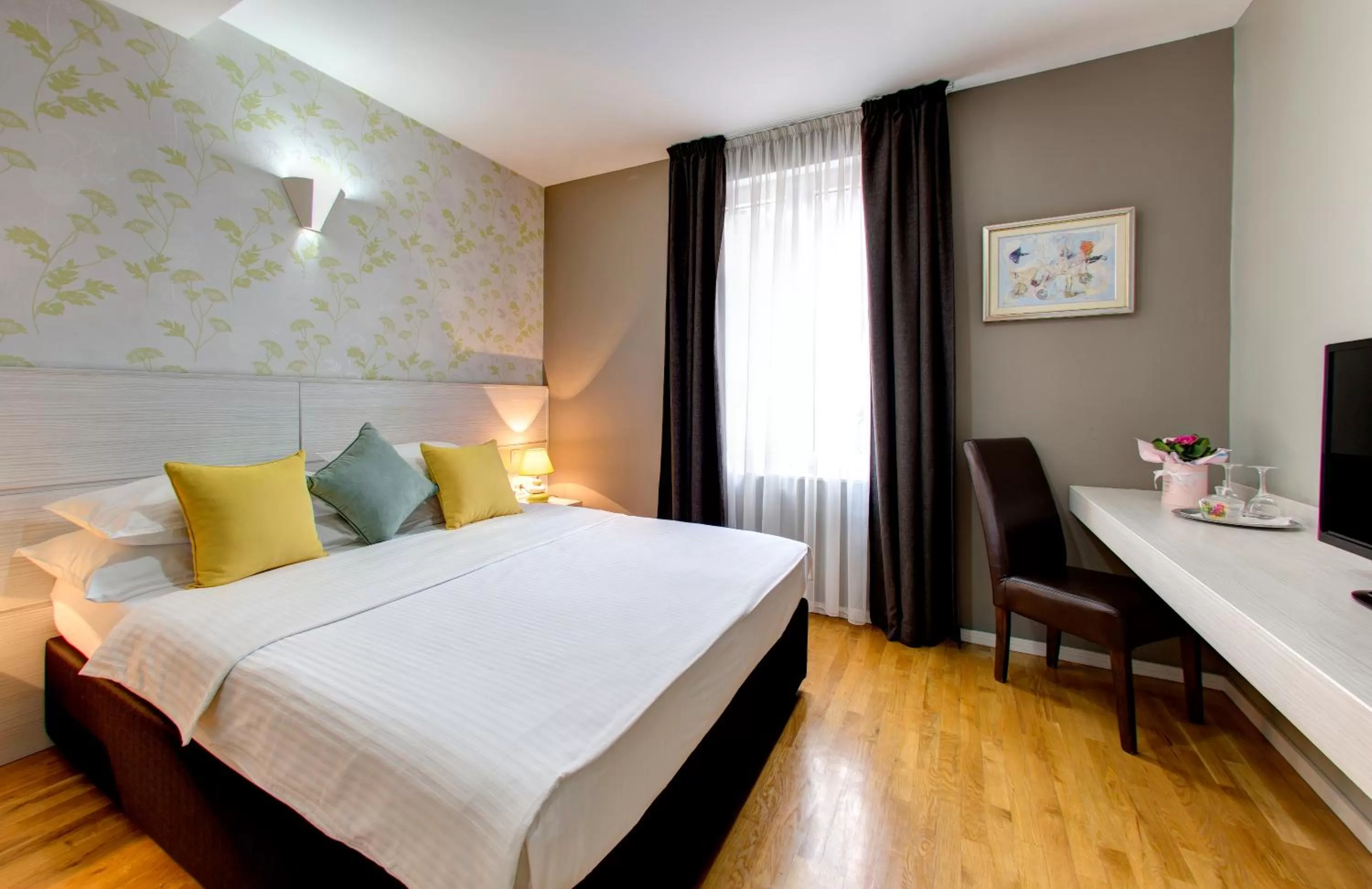 Bed in Hotel Villa Milas