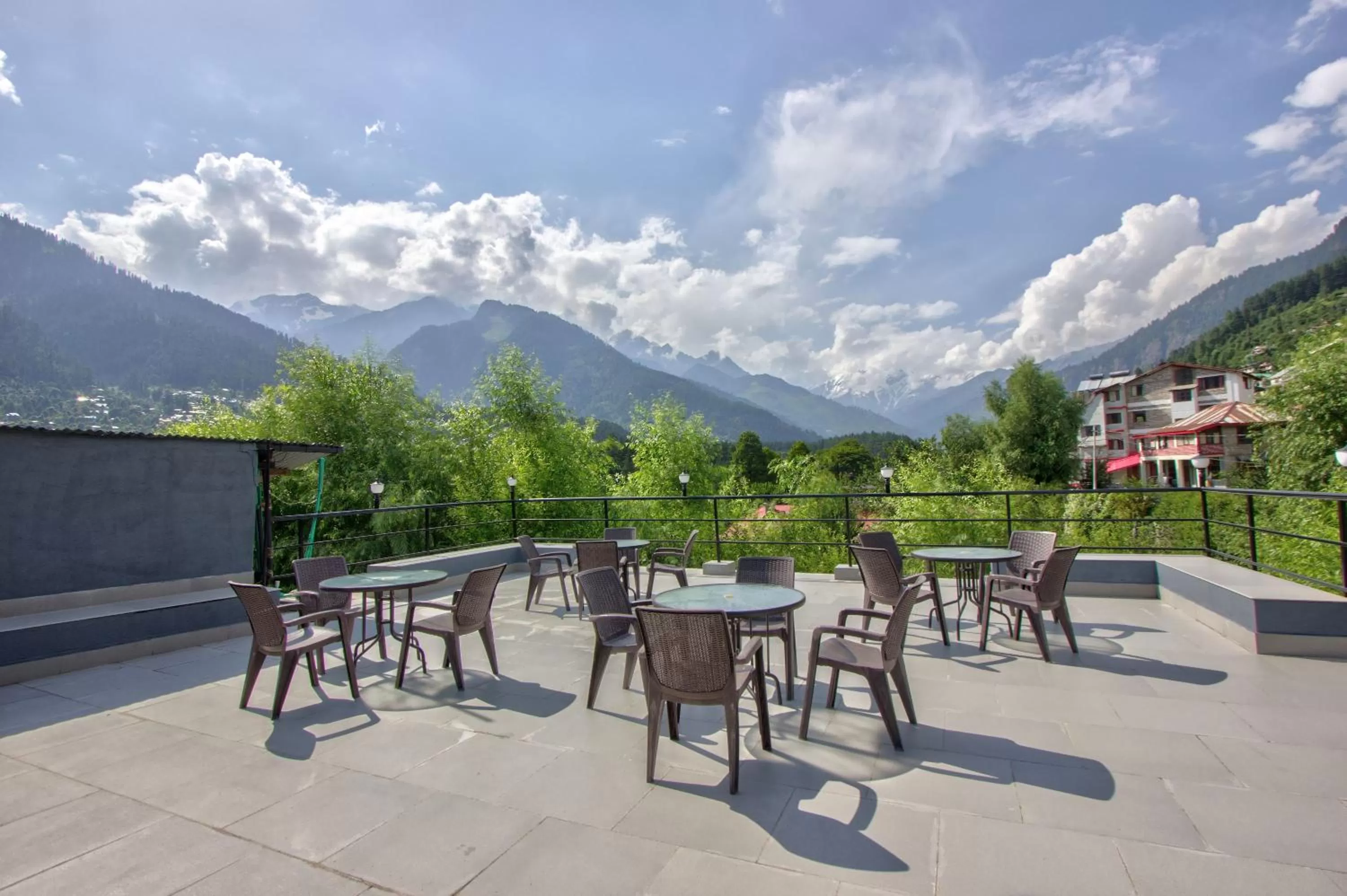 Balcony/Terrace in Woodstock Inn Manali 800 Mtrs from Mall Road