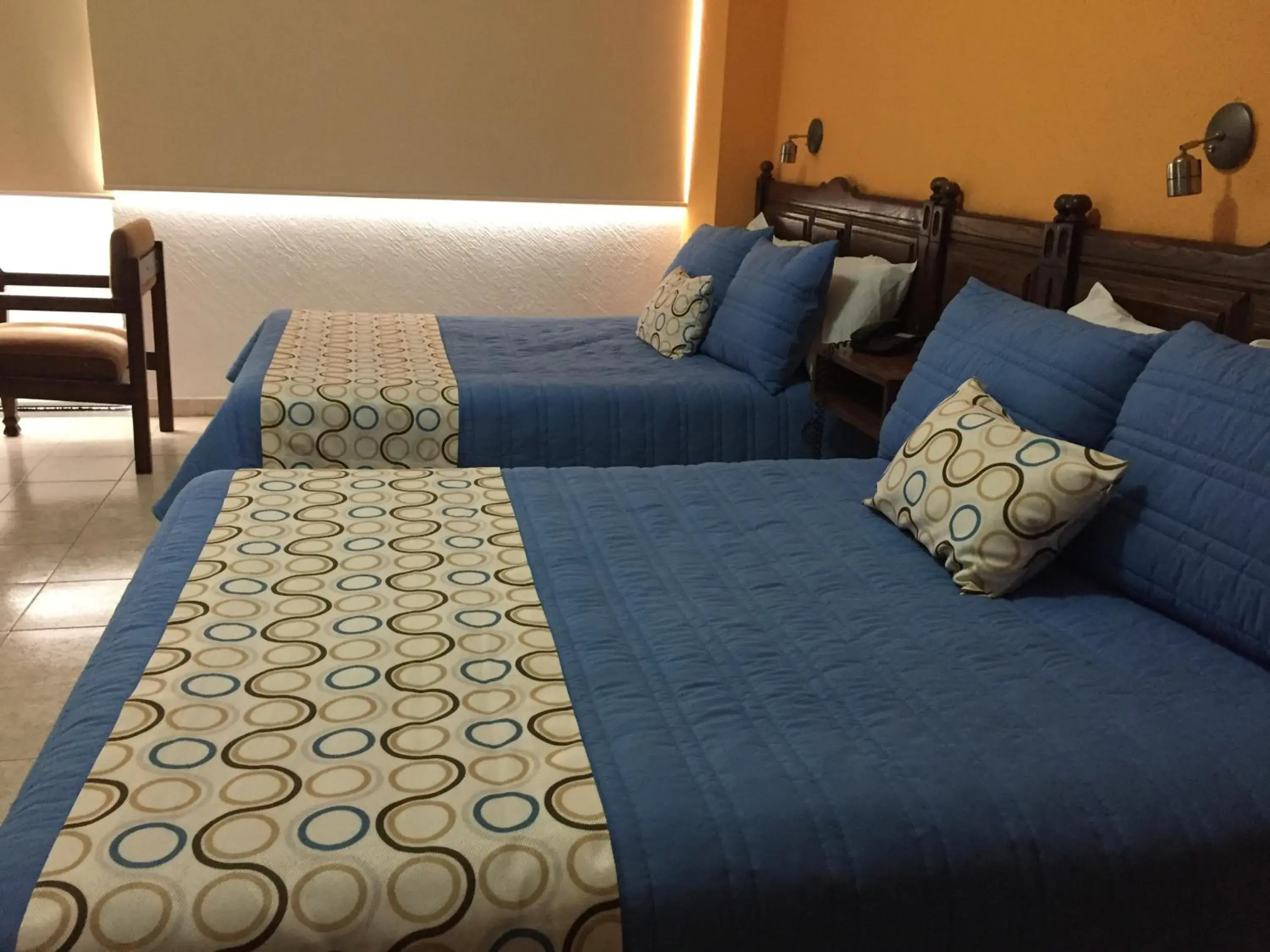 Bed in Hotel Palacio