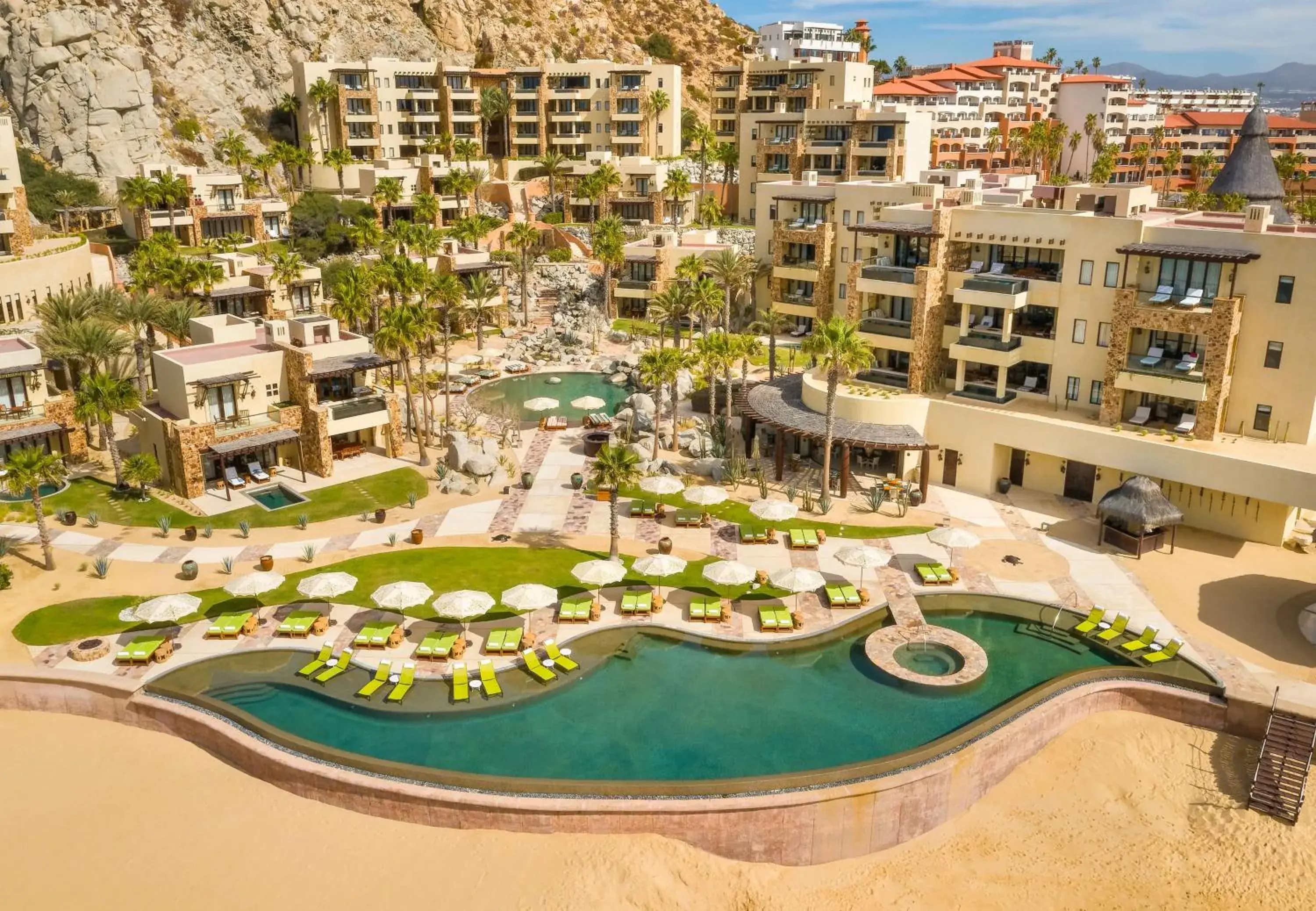 Pool view, Bird's-eye View in Waldorf Astoria Los Cabos Pedregal