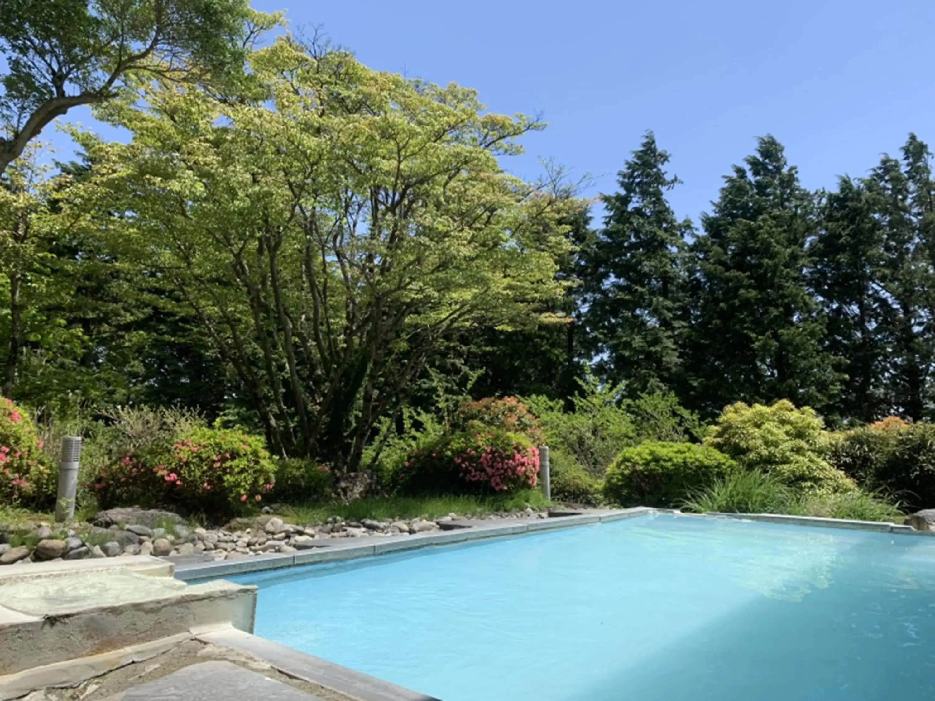 Hot Spring Bath, Swimming Pool in Hakone Yunohana Prince Hotel