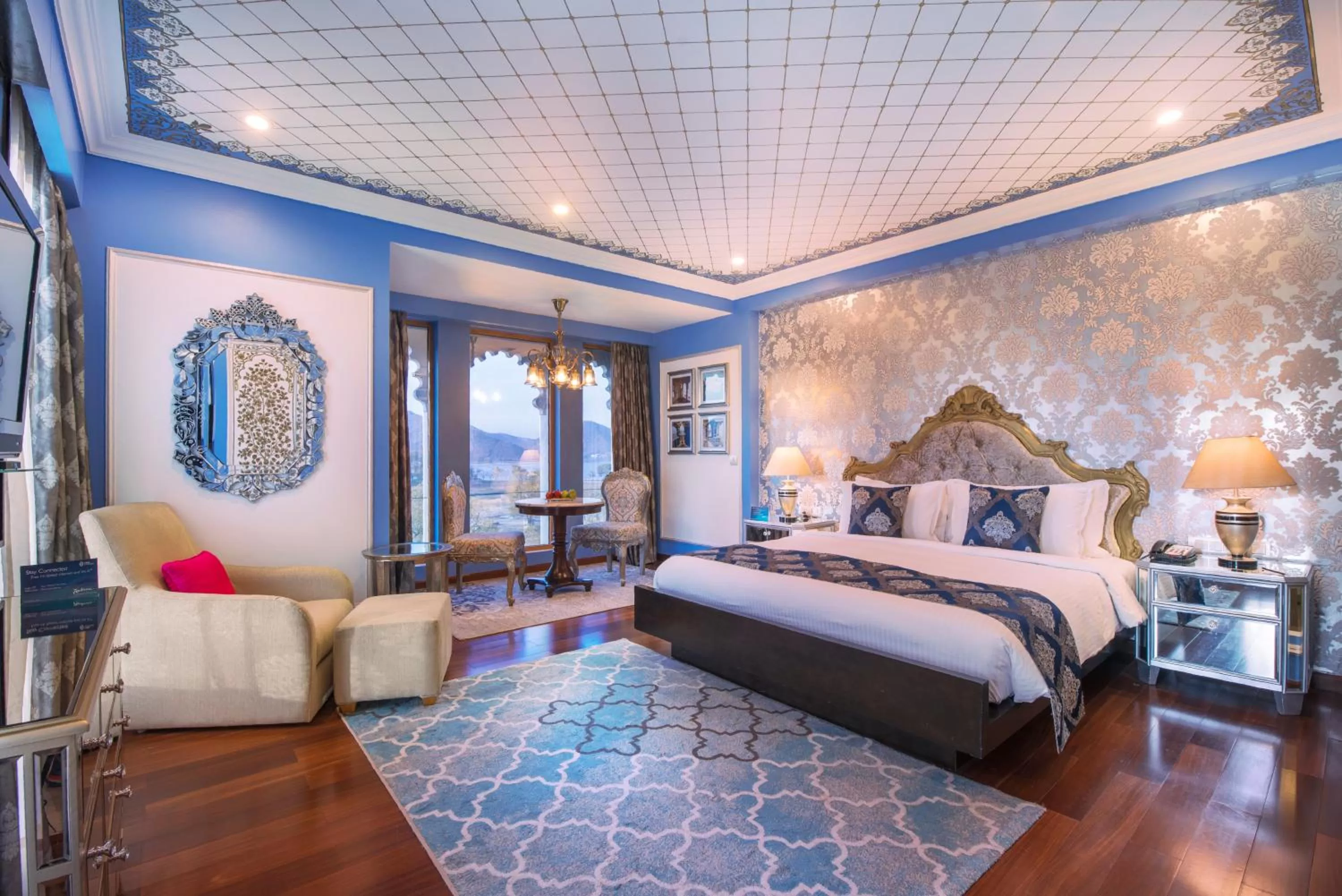 Toilet, Bed in Radisson Blu Udaipur Palace Resort & Spa