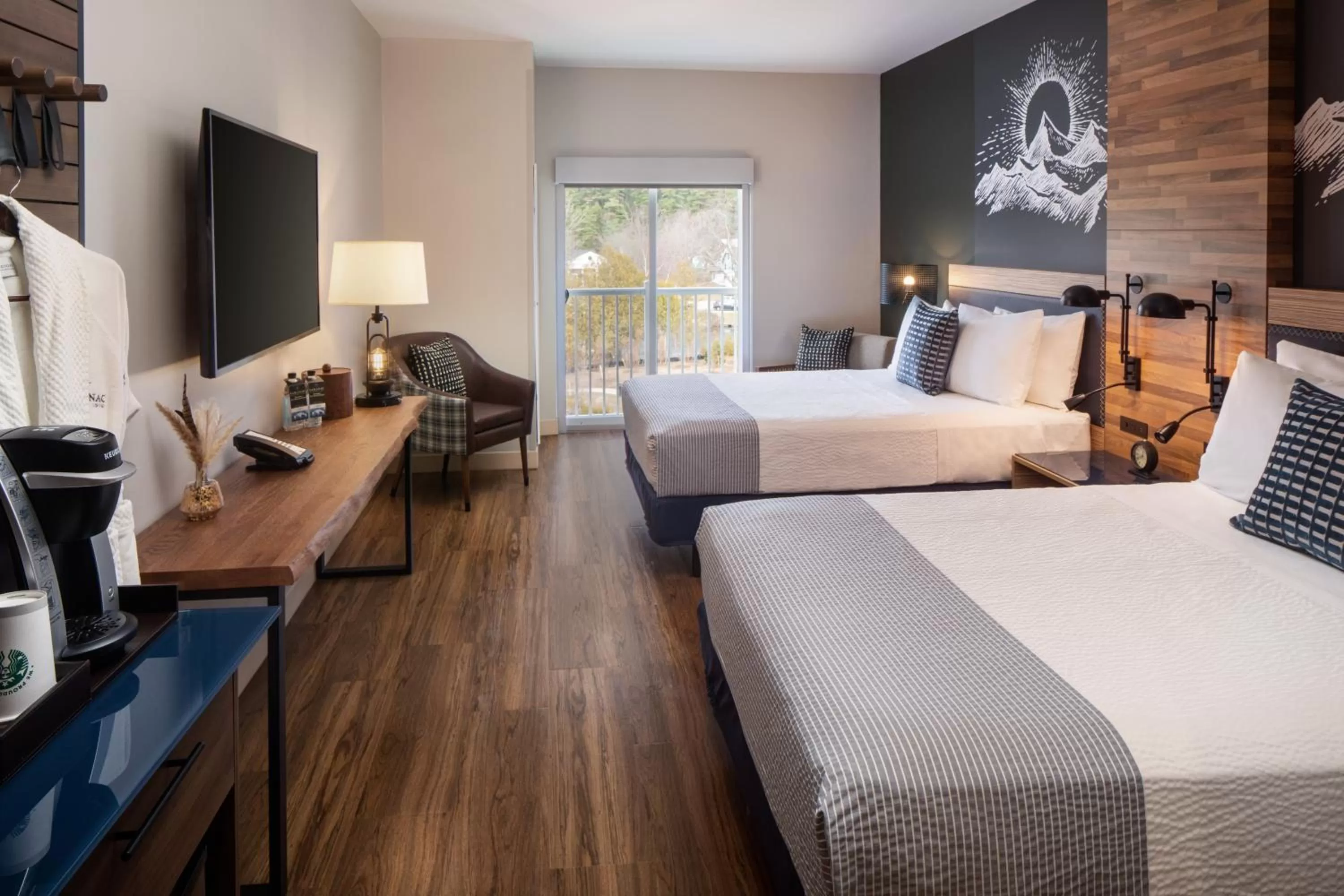 Queen Room with Two Queen Beds and Town View in voco Saranac Lake NY - Waterfront by IHG