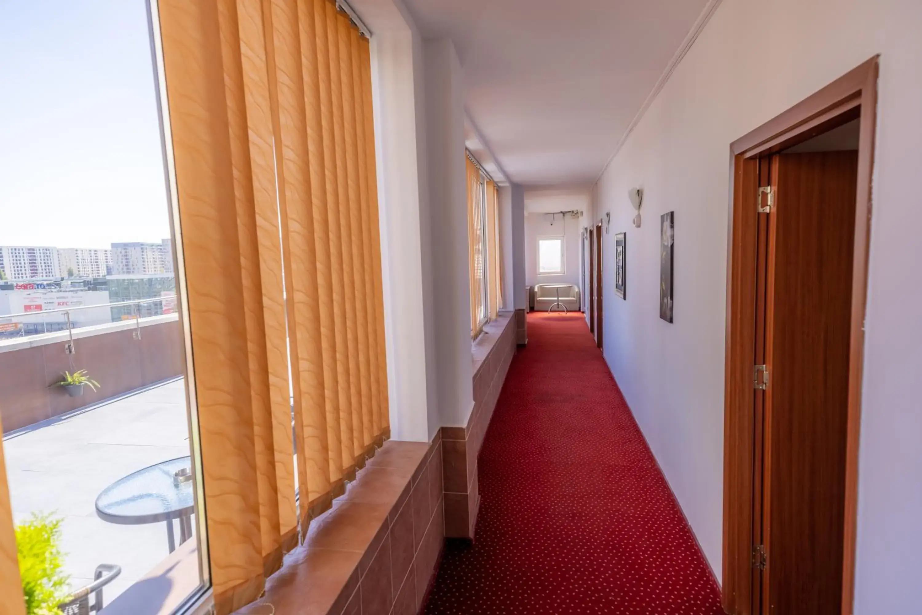 Lobby or reception, Balcony/Terrace in Hotel Sir Lujerului