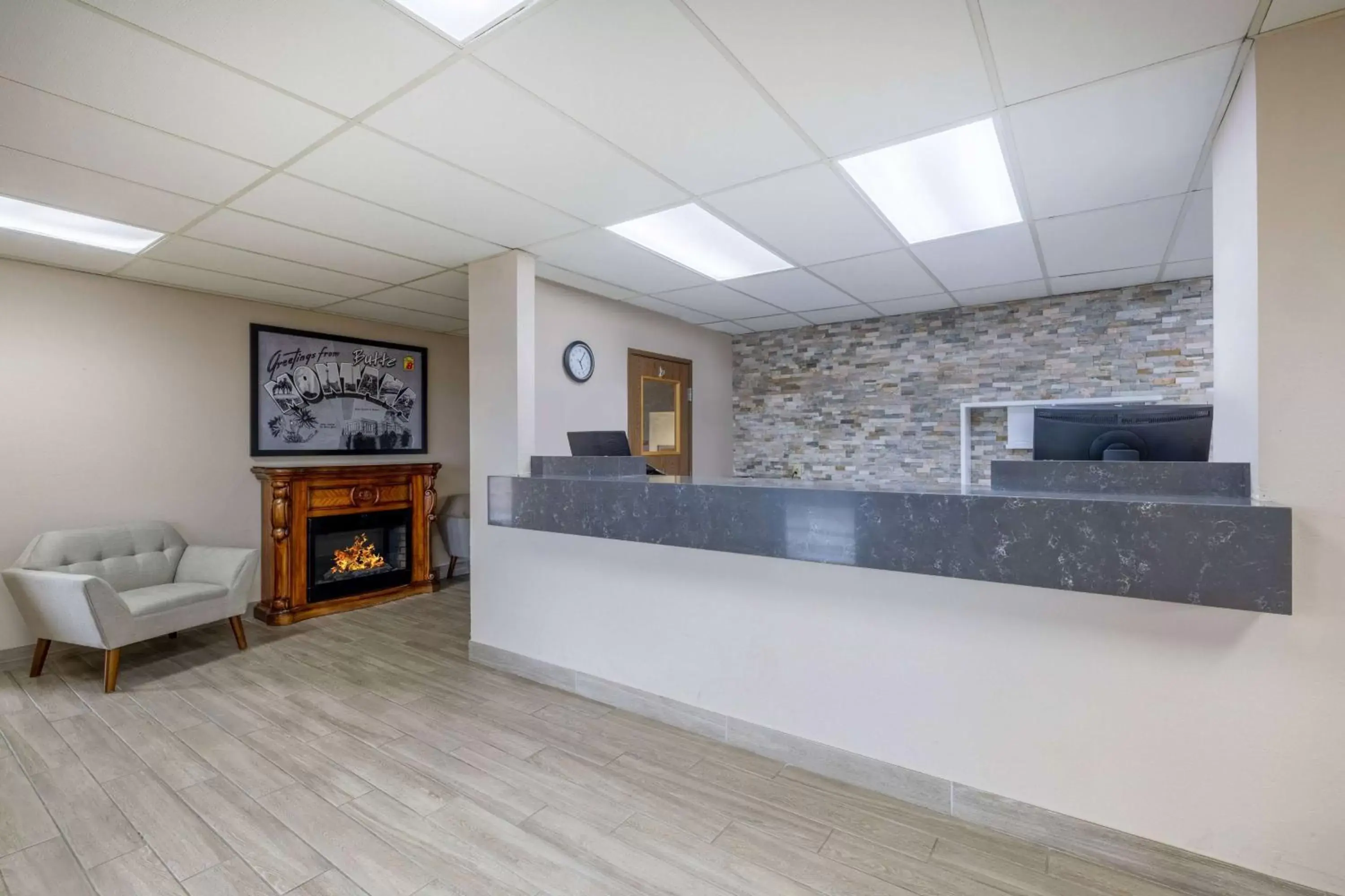 Lobby or reception in Super 8 by Wyndham Butte MT Lobby or reception in Super 8 by Wyndham Butte MT