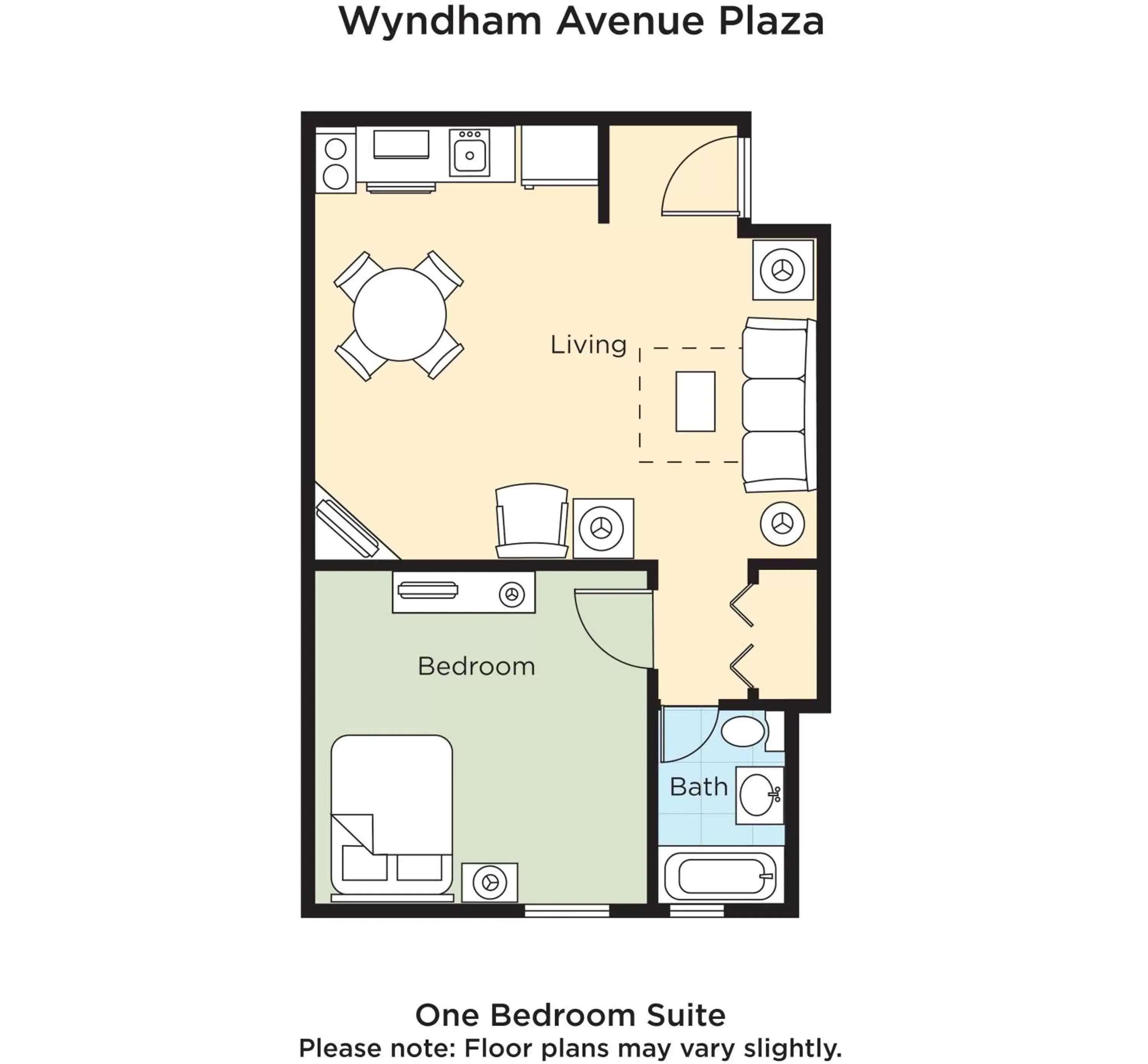 Floor Plan in Club Wyndham Avenue Plaza