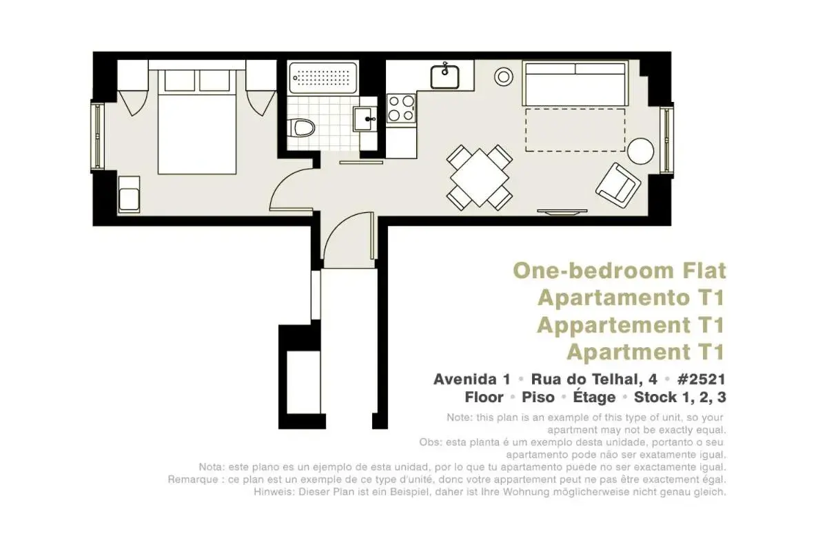 Floor Plan in Lisbon Serviced Apartments - Avenida
