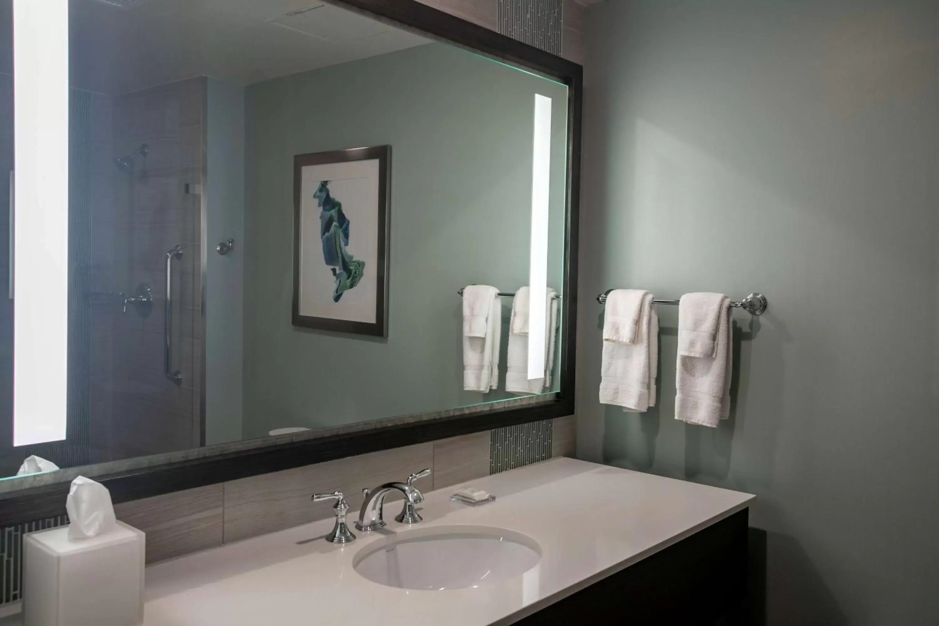 TV and multimedia, Bathroom in Wyndham Grand Jupiter at Harbourside Place