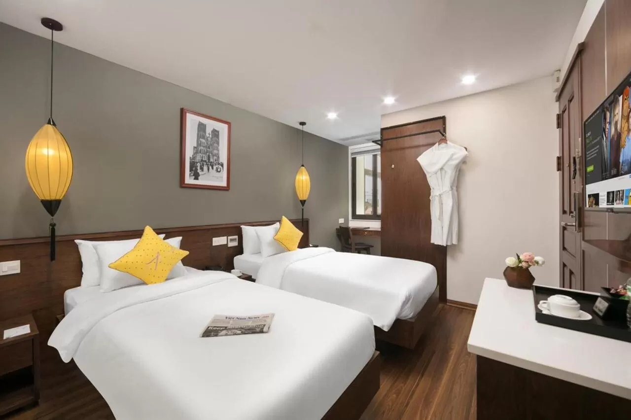 Bed in Hanoi Exclusive Hotel