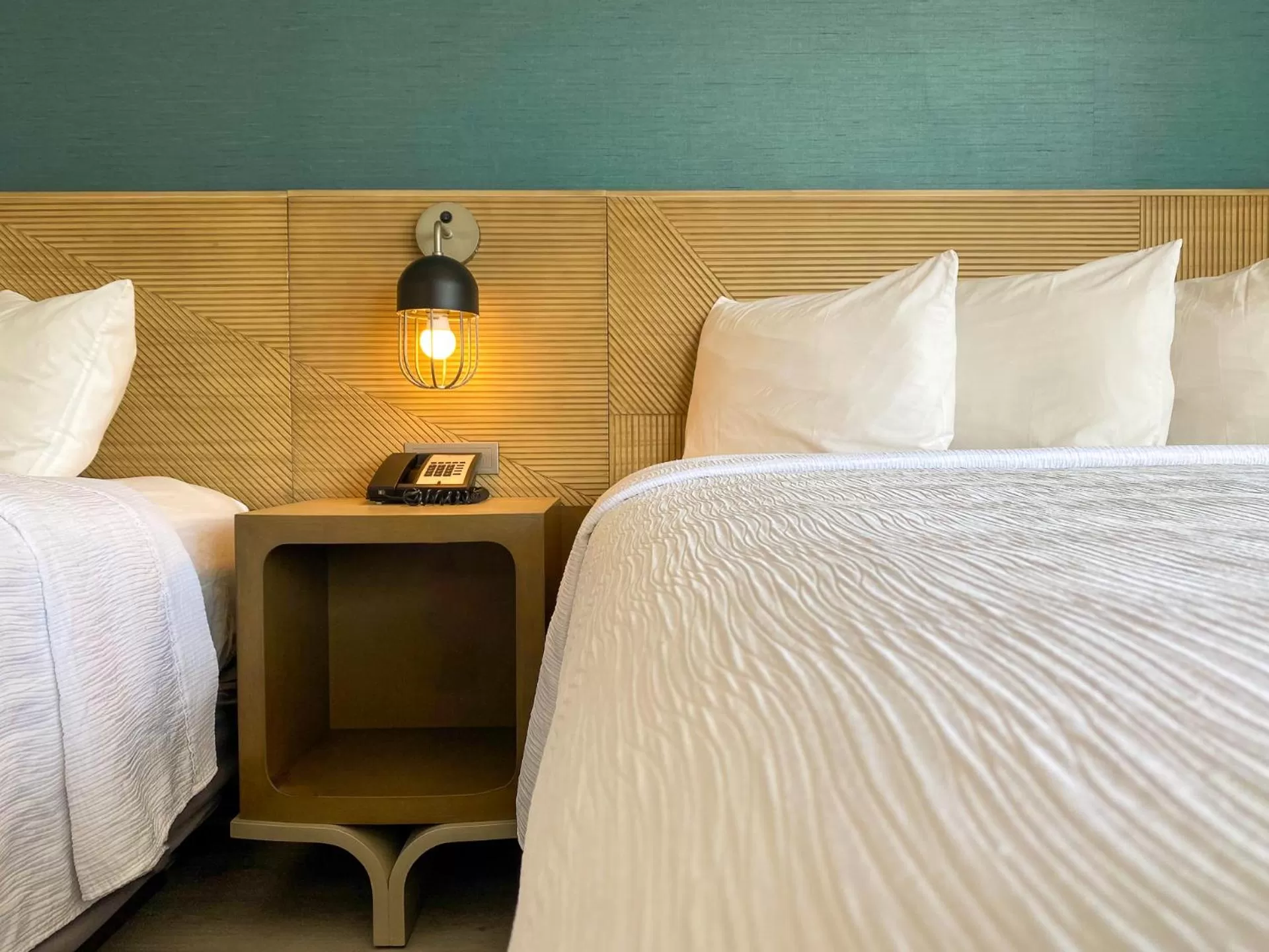 Bed in Marseilles Beachfront Hotel