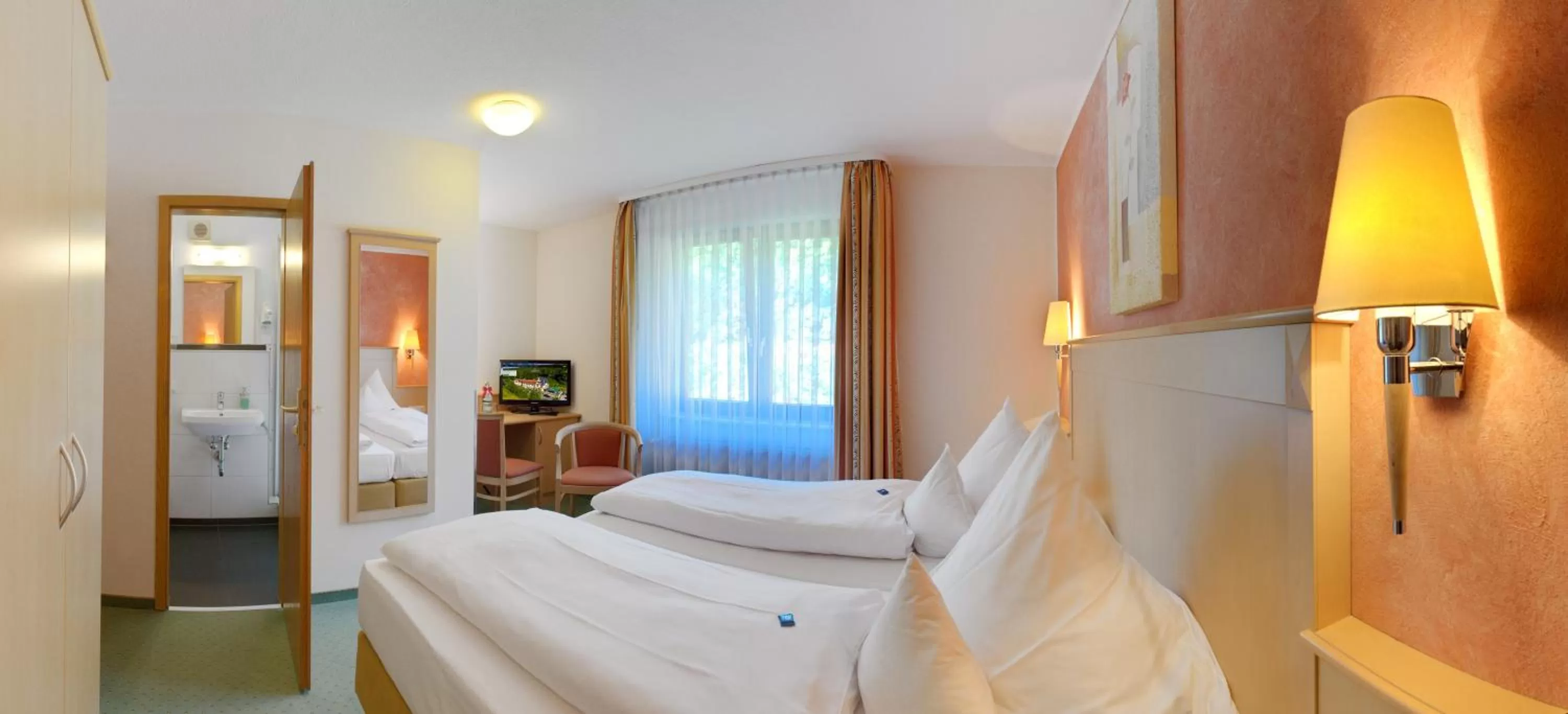 Bed in Hotel Waldmühle