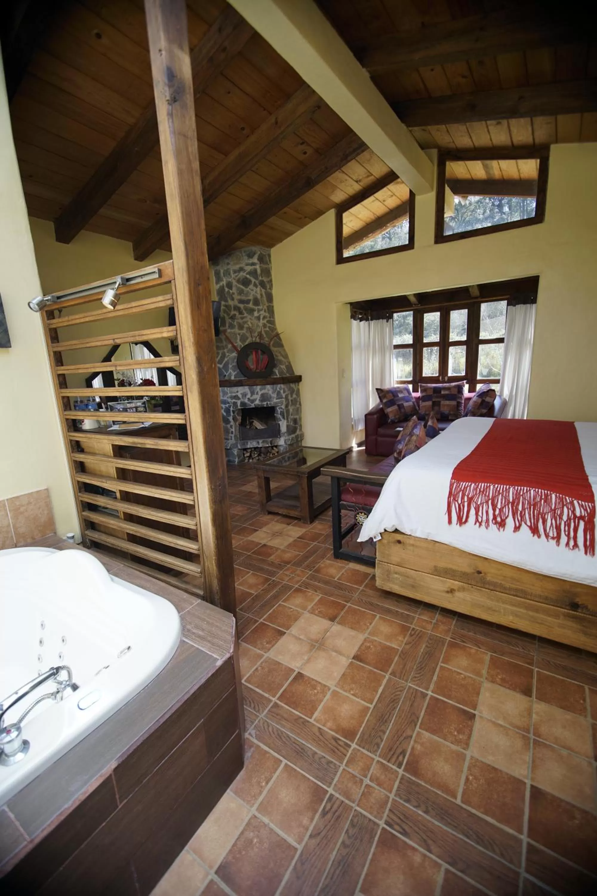 Bed in Cabañas La Cascada