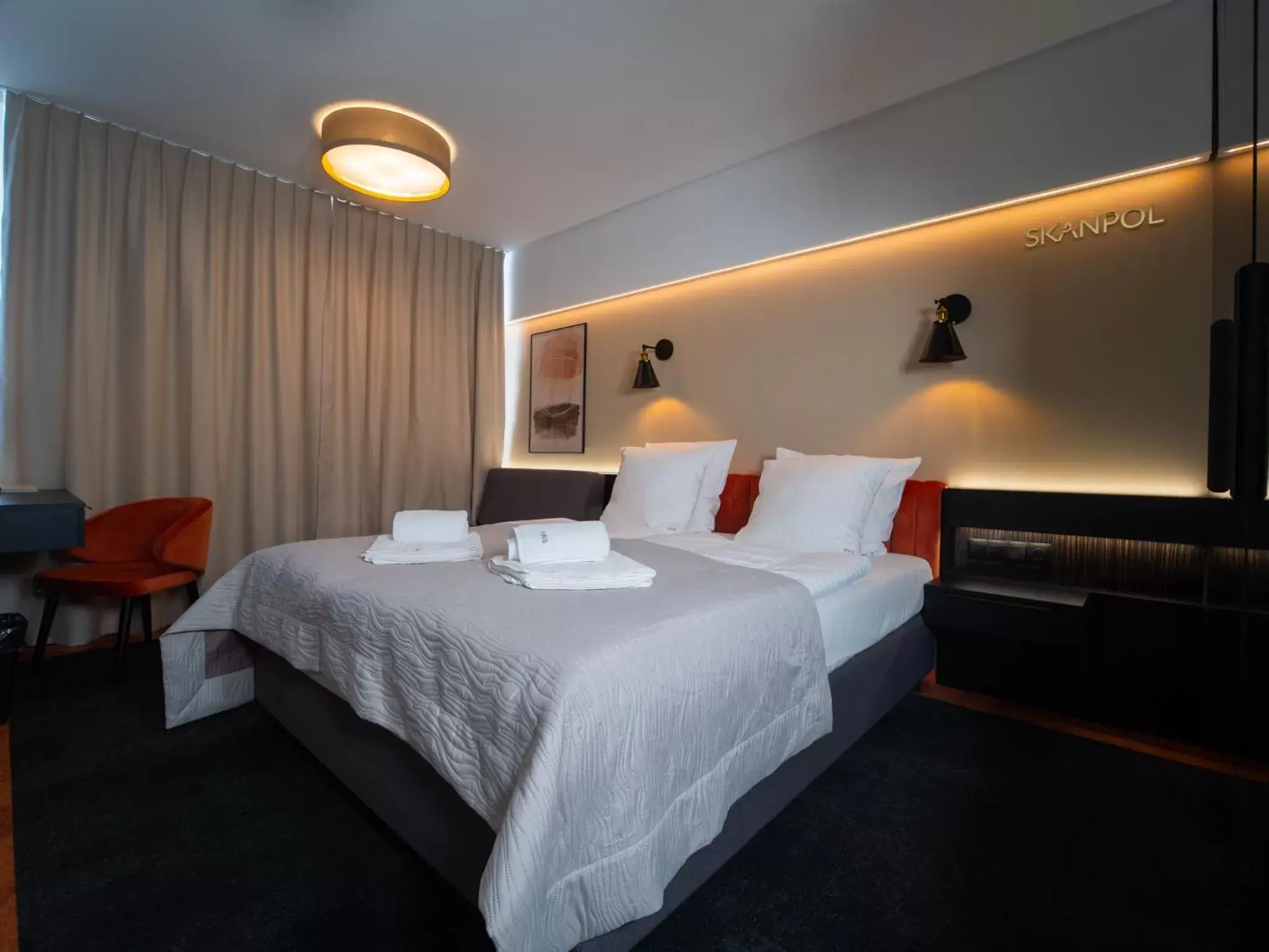 Bed in Hotel New Skanpol