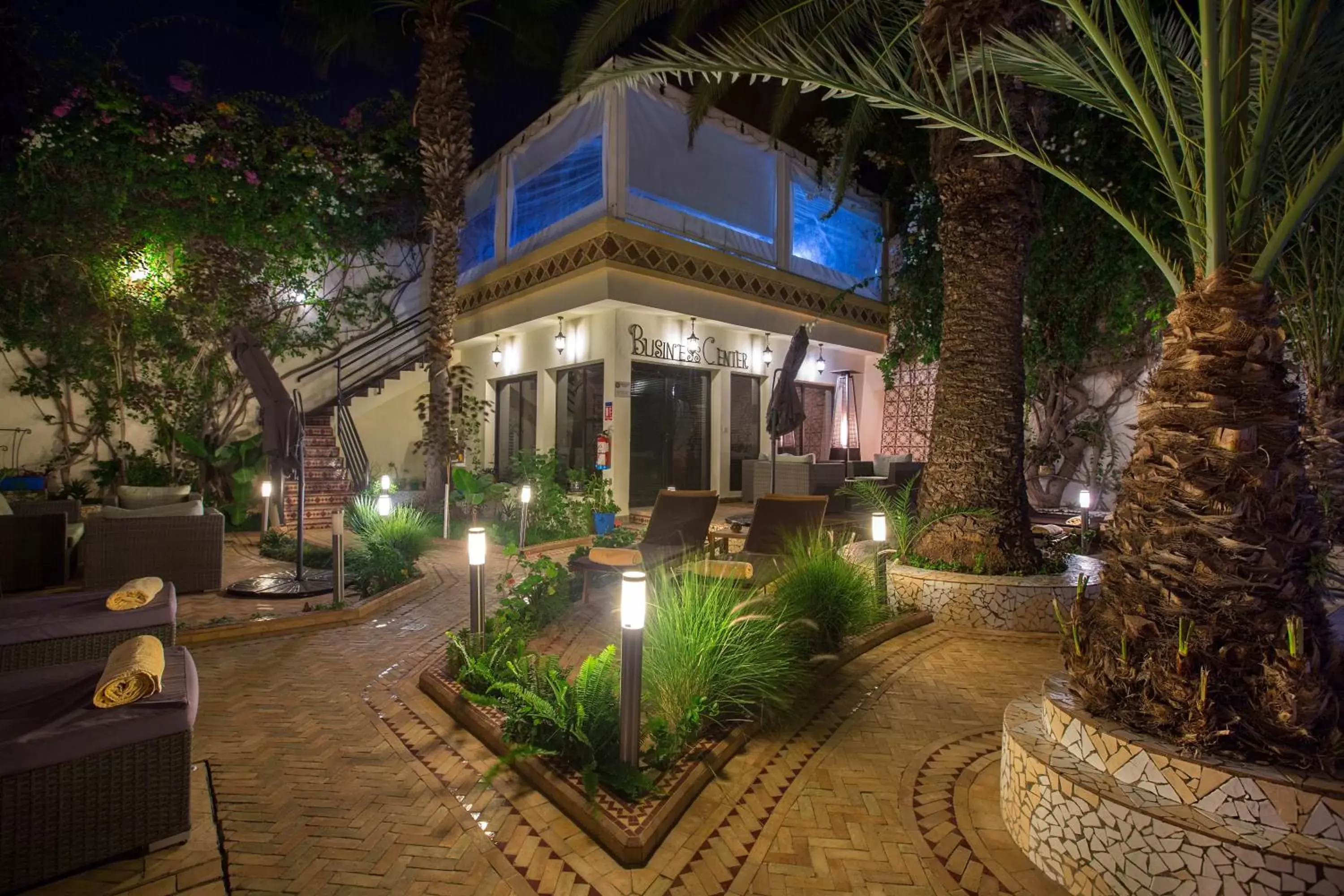 Patio, Property Building in Atlantic Hotel Agadir