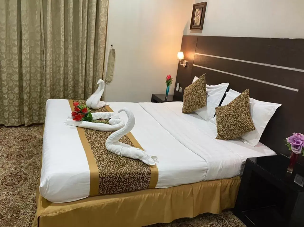 Bed in Rest Night Hotel Suites- - AL Nafal