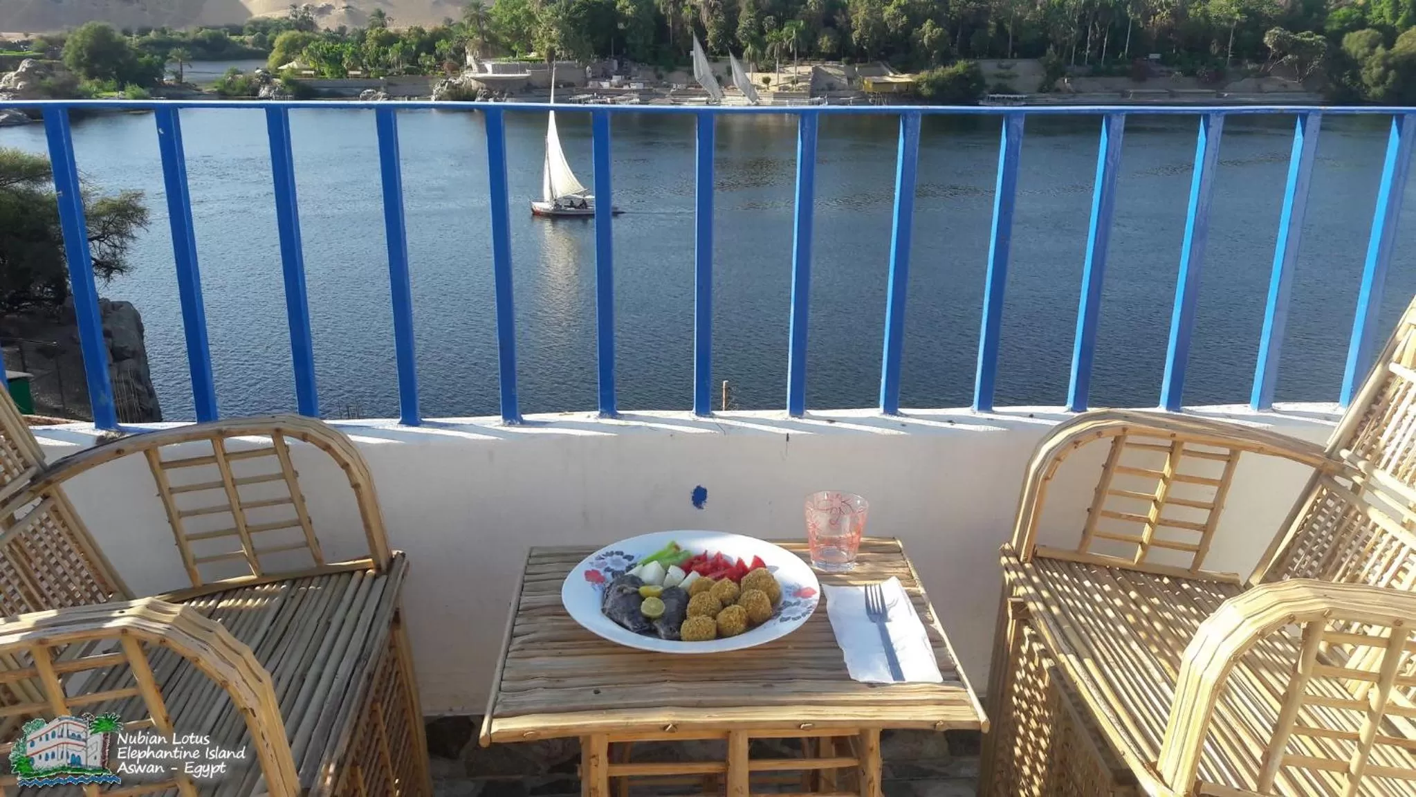 Restaurant/places to eat, Balcony/Terrace in Nubian Lotus
