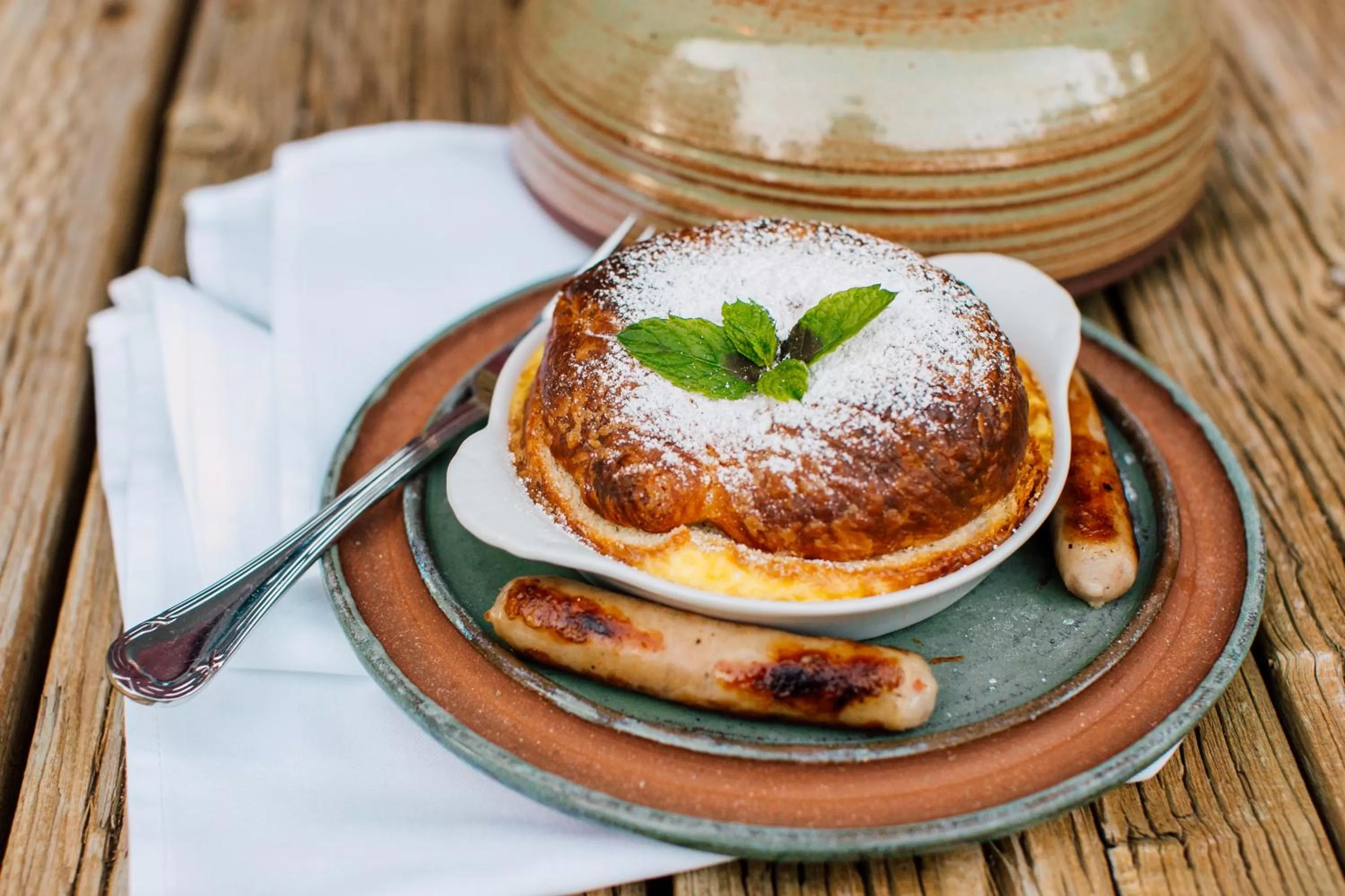 American breakfast in Pine River Ranch B&B